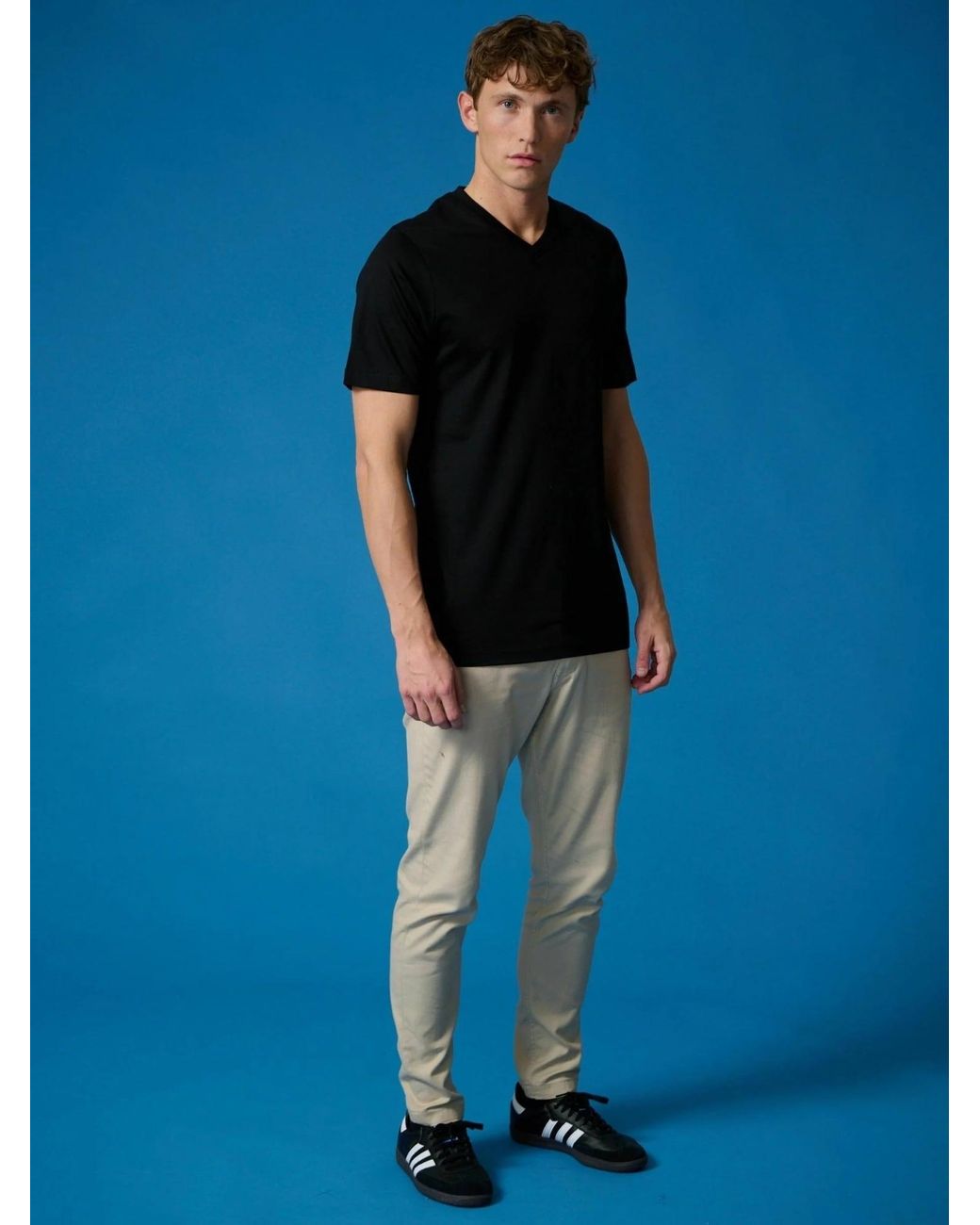 TeeShoppen T-Shirt Basic V in Black für Herren