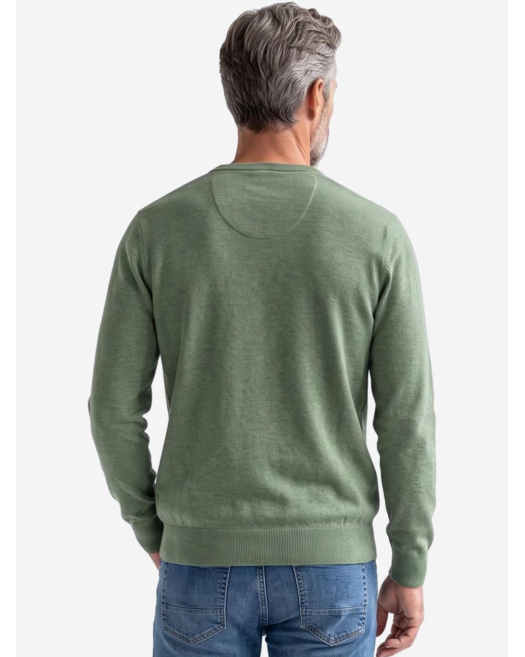 Redmond Pullover Basic in Green für Herren