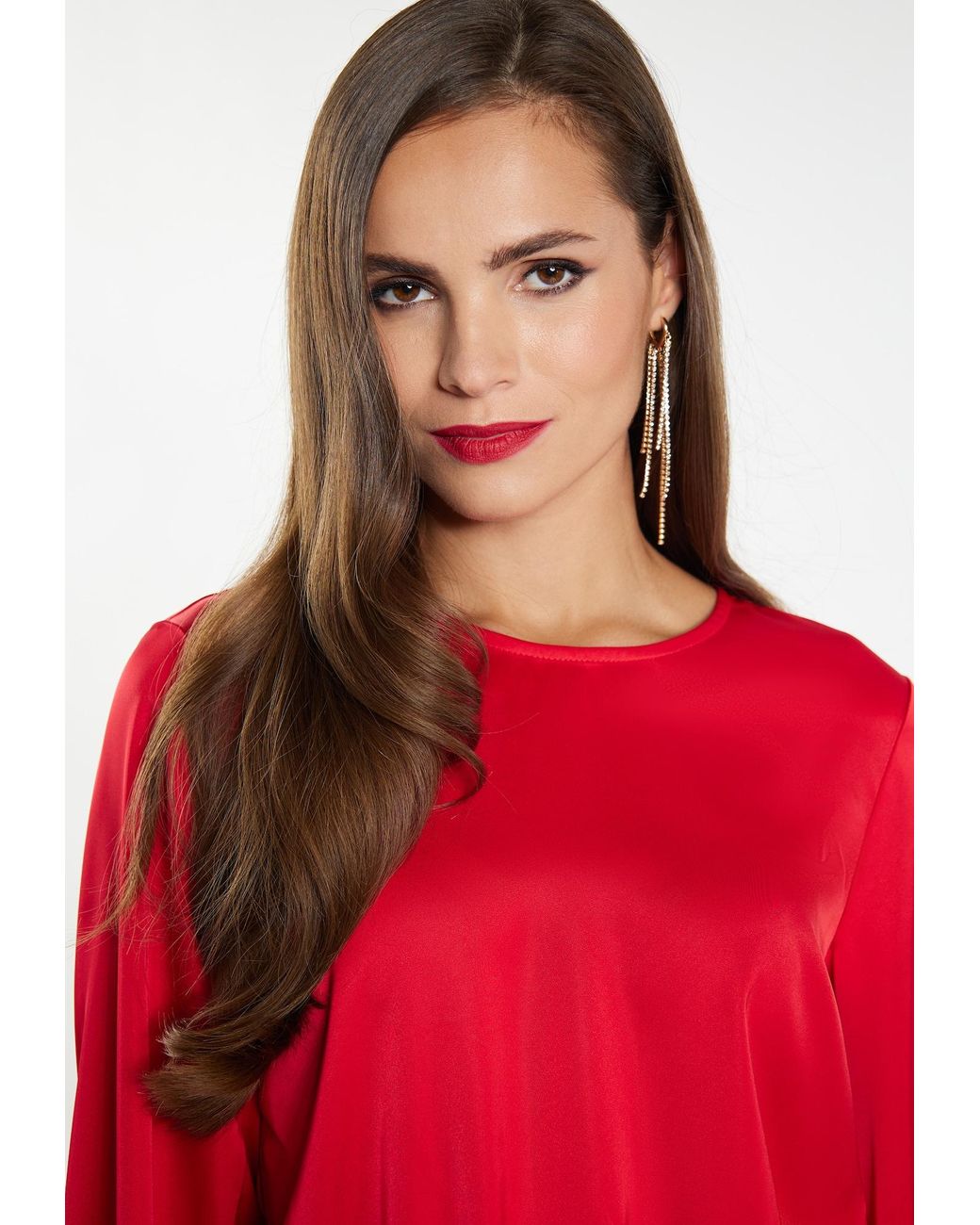 faina Red Bluse