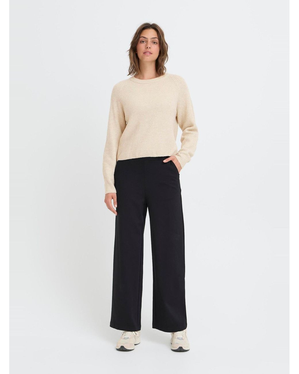 Oxmo White Strickpullover Oxifansi