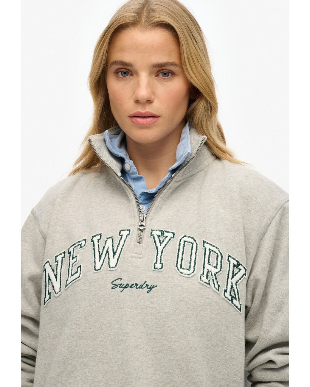 Superdry & Co White Sweatshirt Essentials