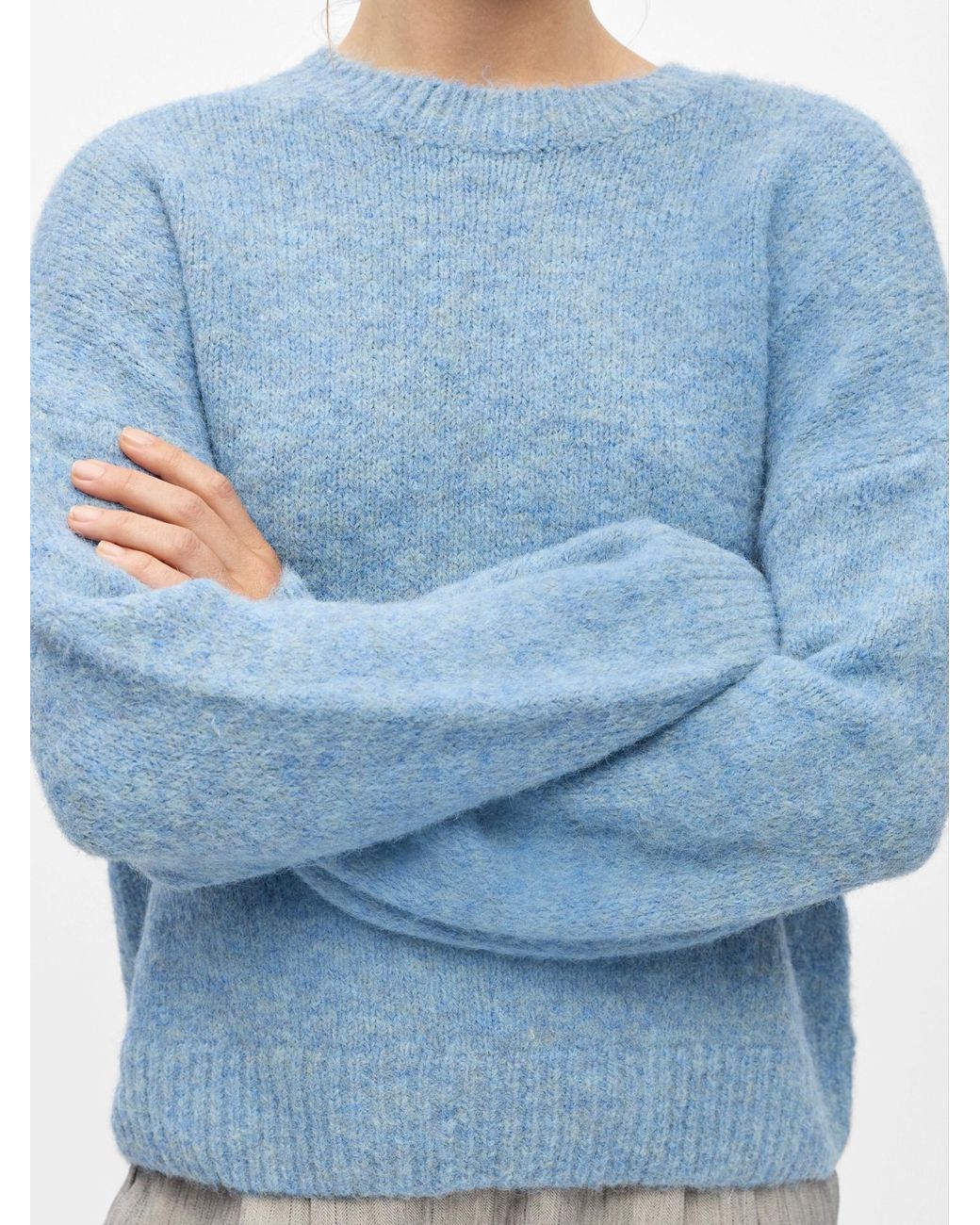 Object Blue Pullover Objsaggia