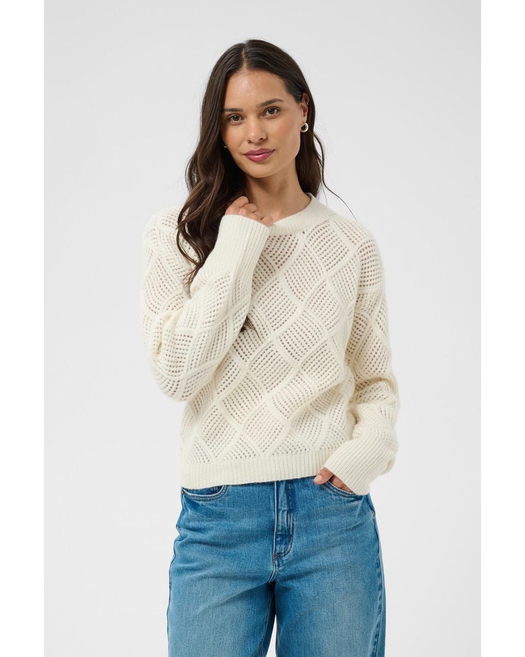 Kaffe White Pullover Georgia