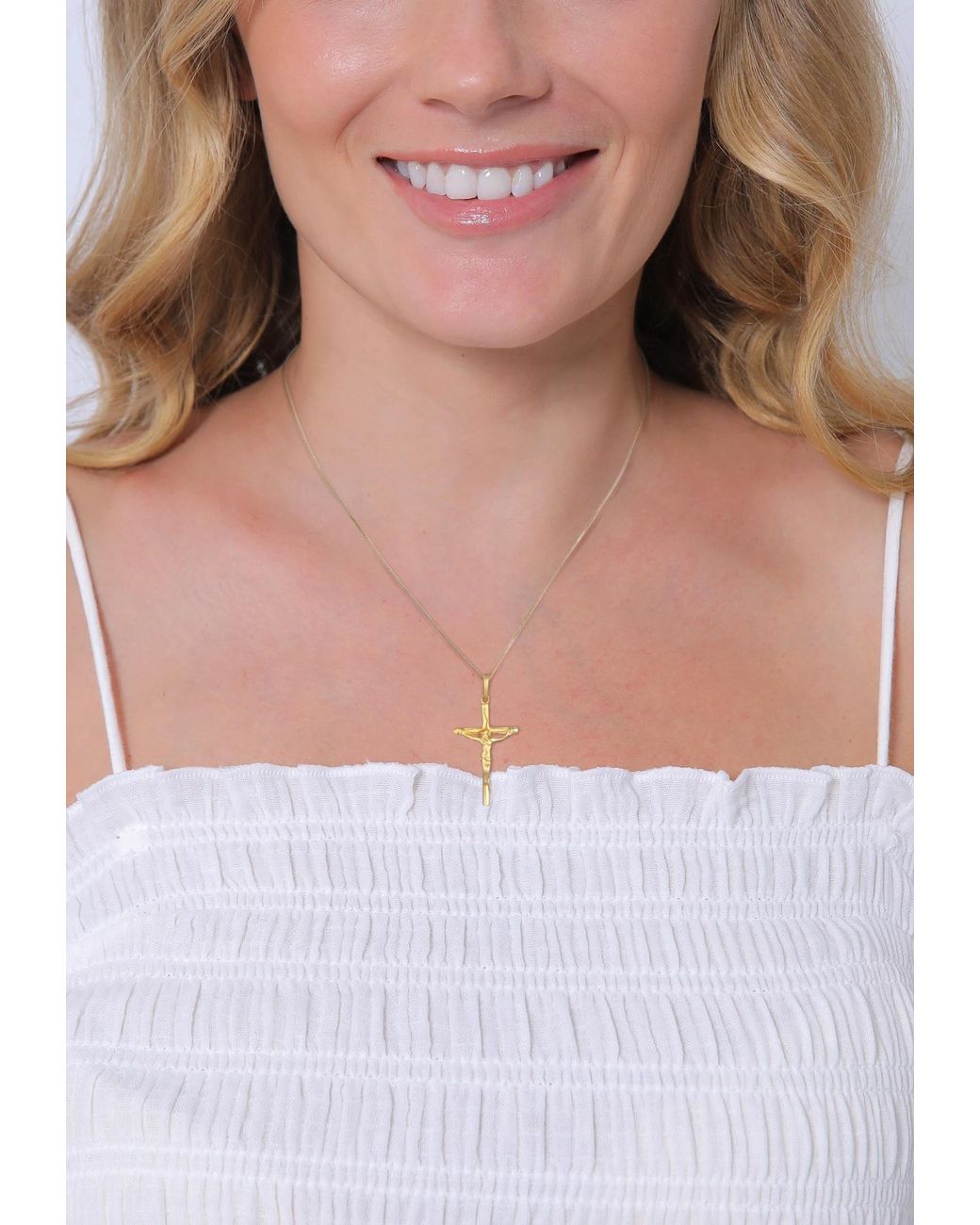 Elli Jewelry Metallic Anhänger Kreuz