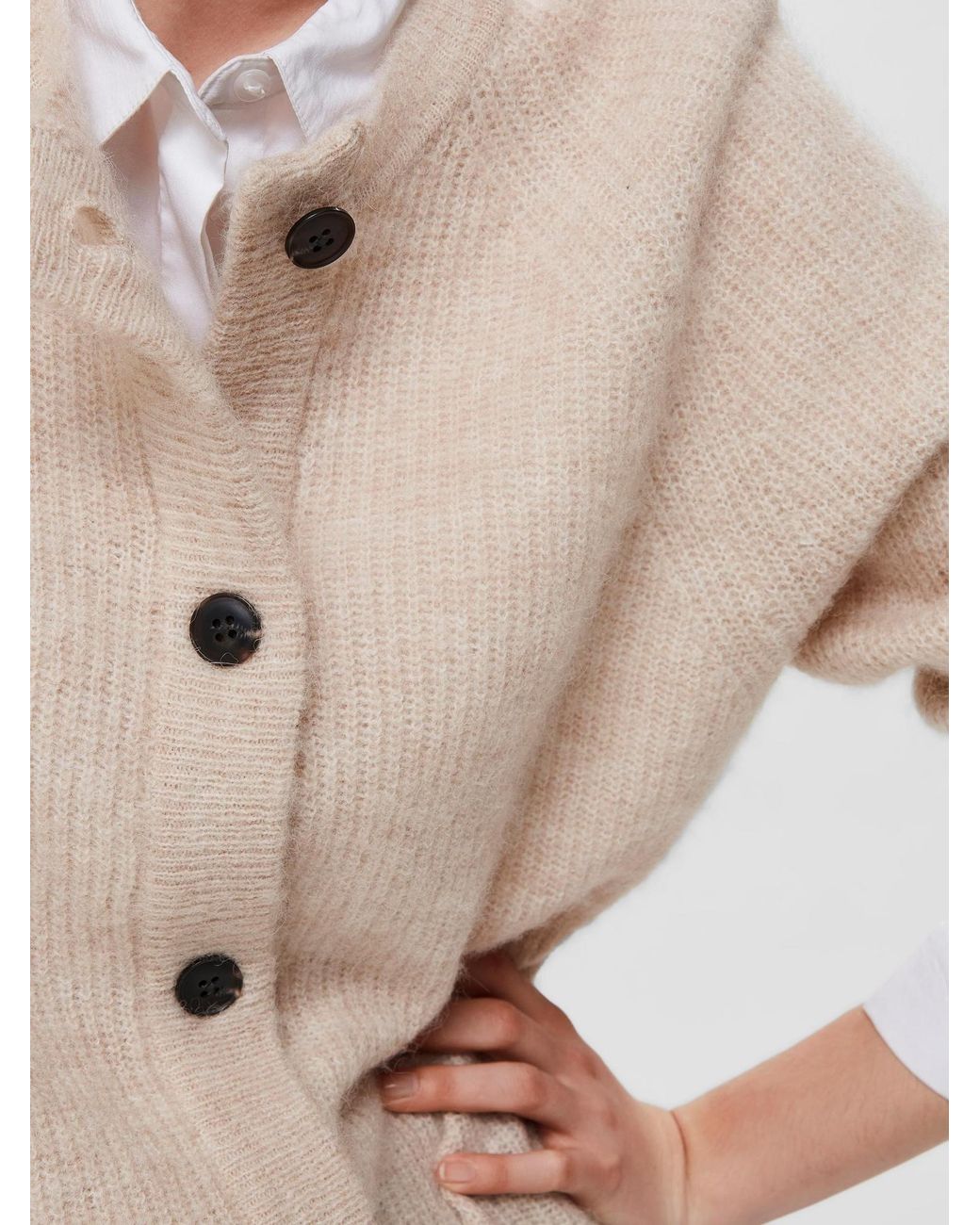 SELECTED Natural Strickjacke