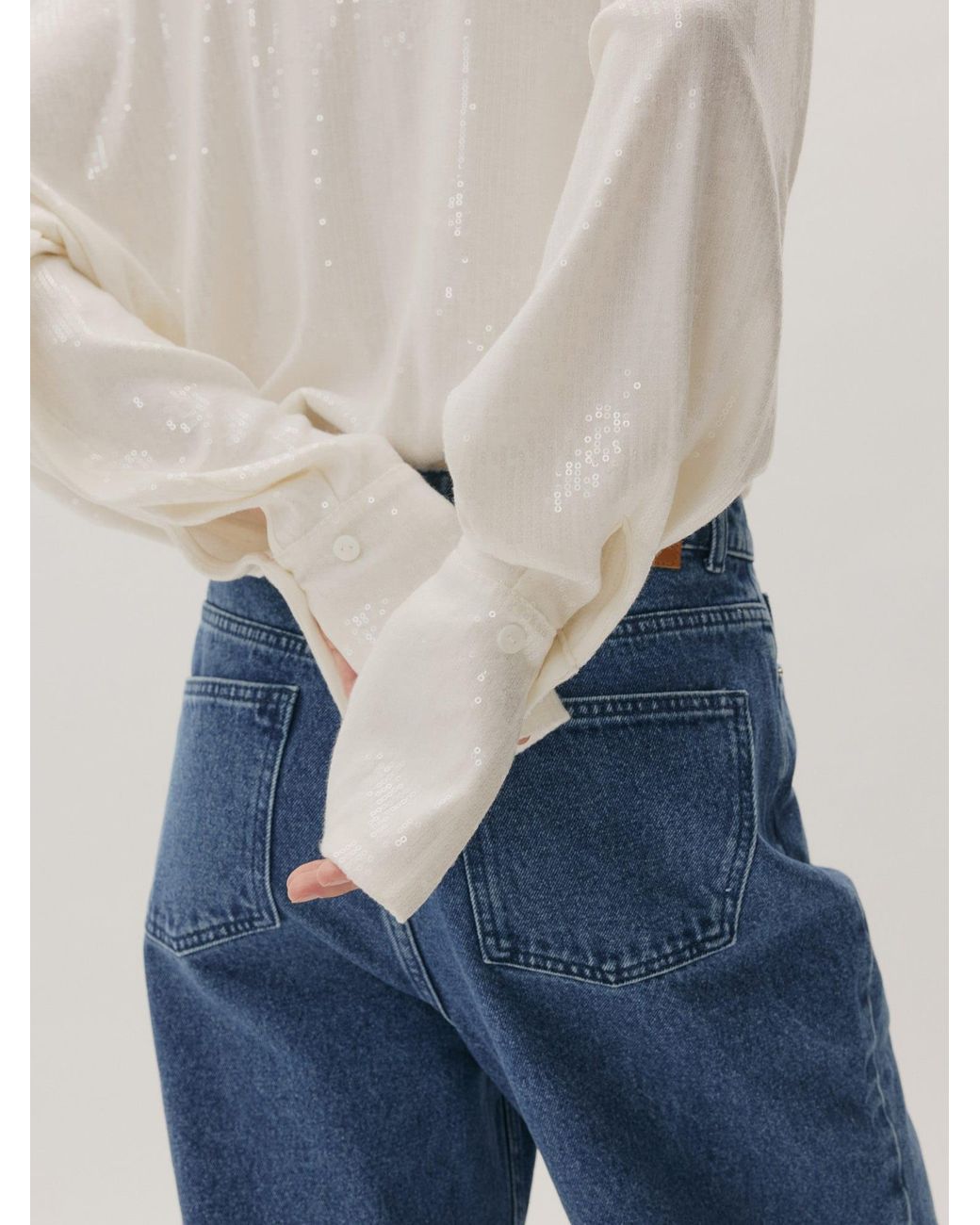 KAVAZI White Shirt Sequins