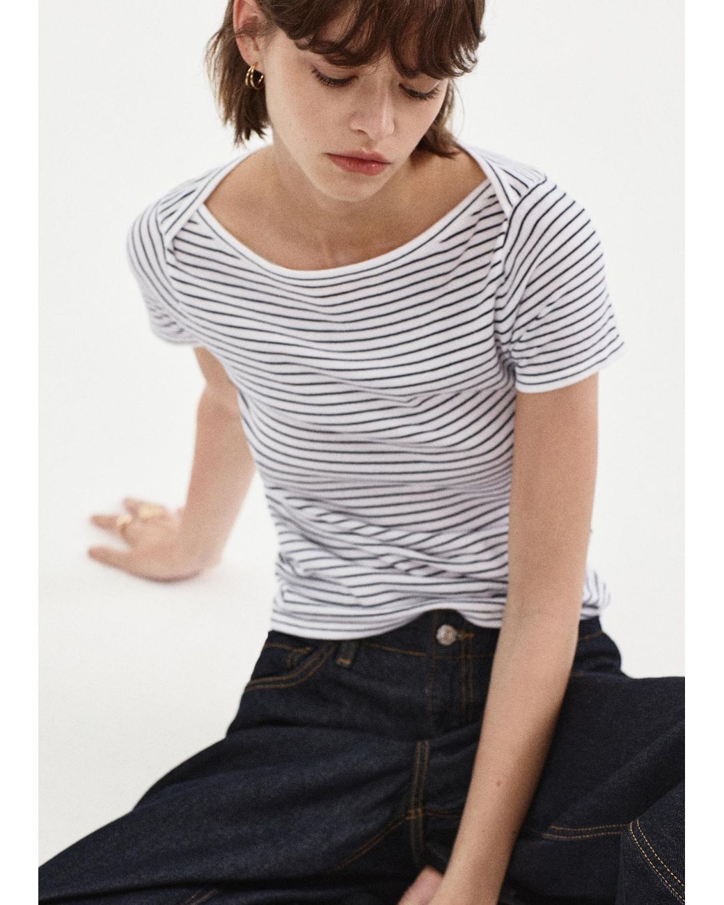 Mango White Pullover Zebra