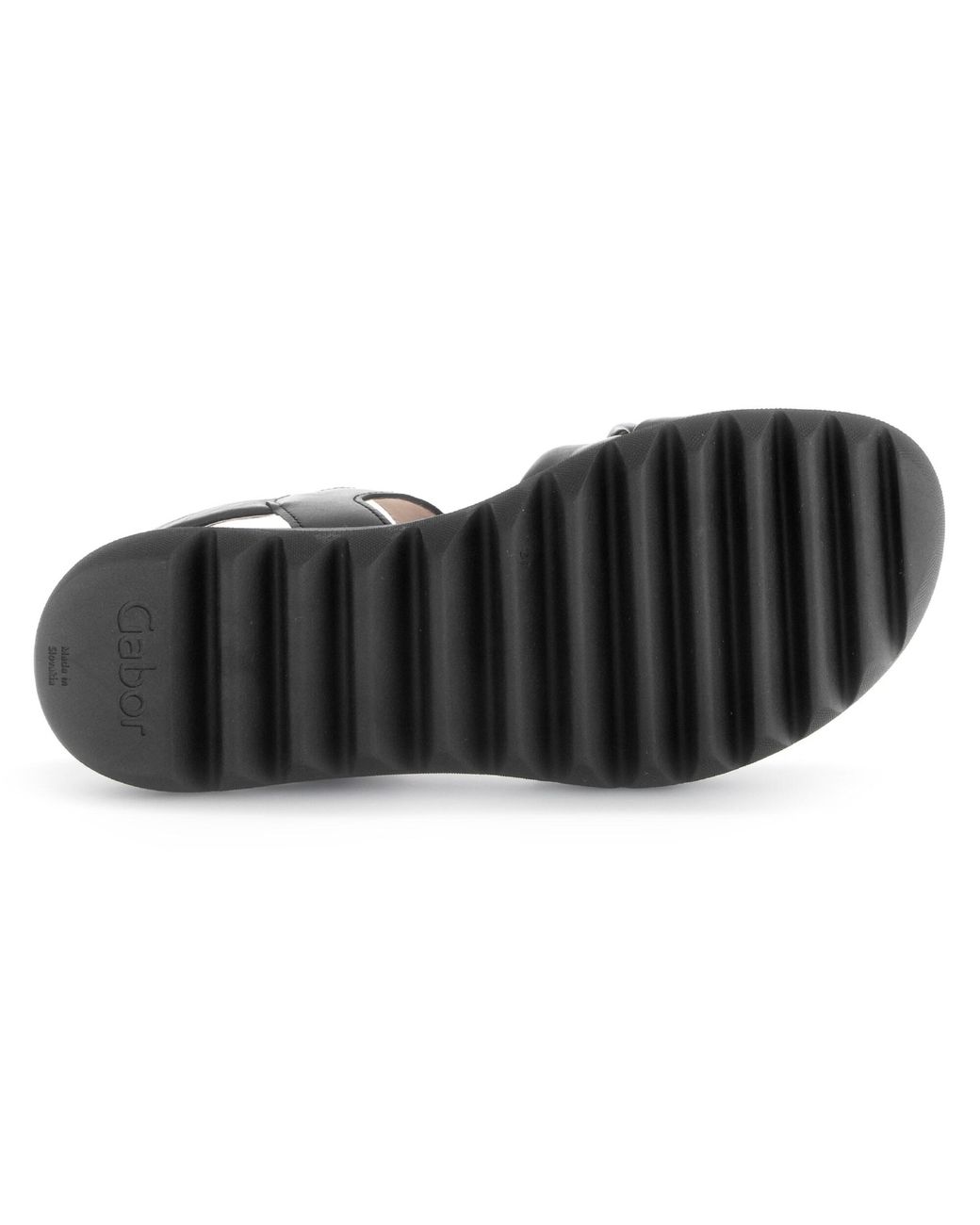 Gabor Black Riemchensandale, Sommerschuh, Keilsandalette, Bequemschuh mit Klettverschluss
