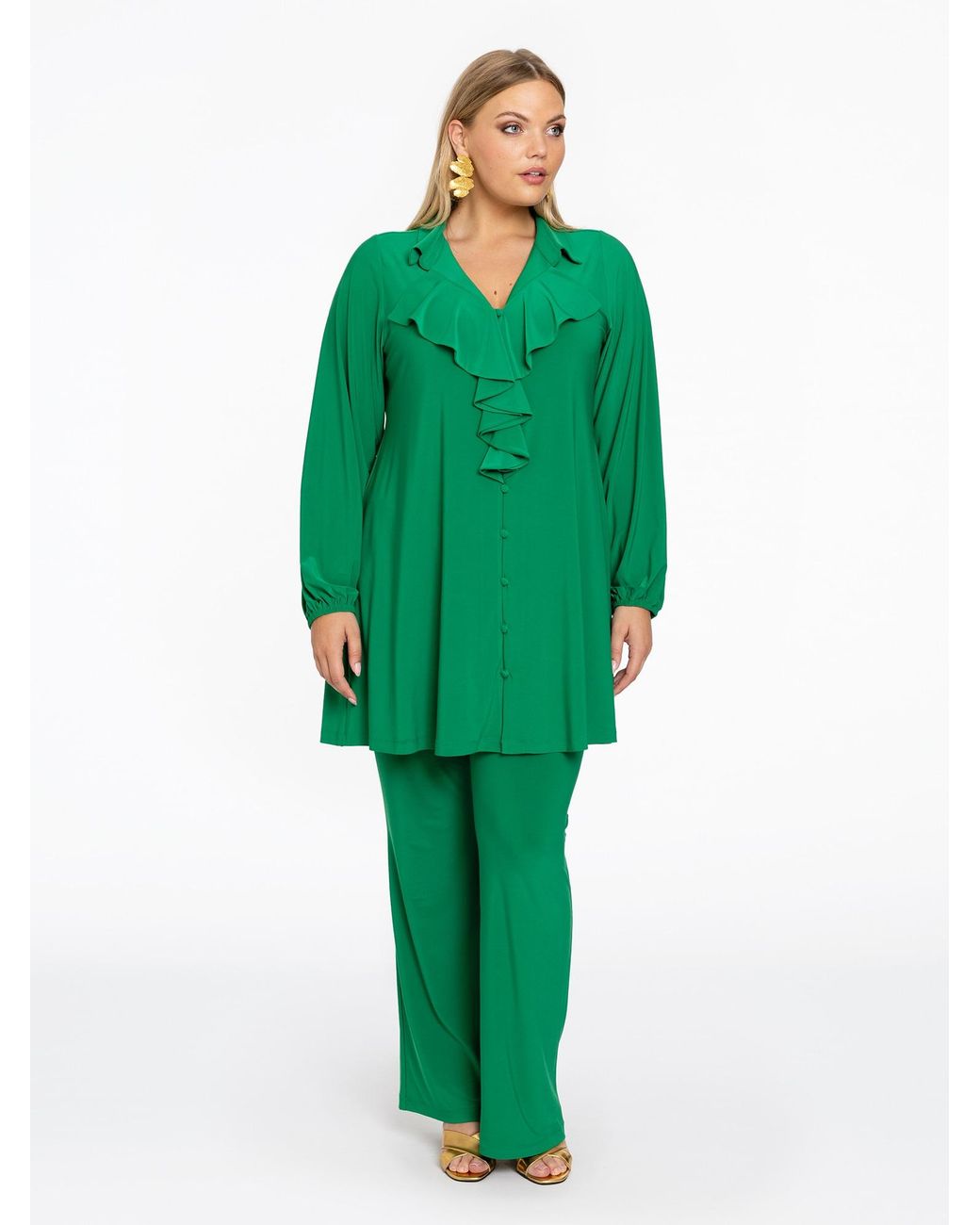 Yoek Green Bluse