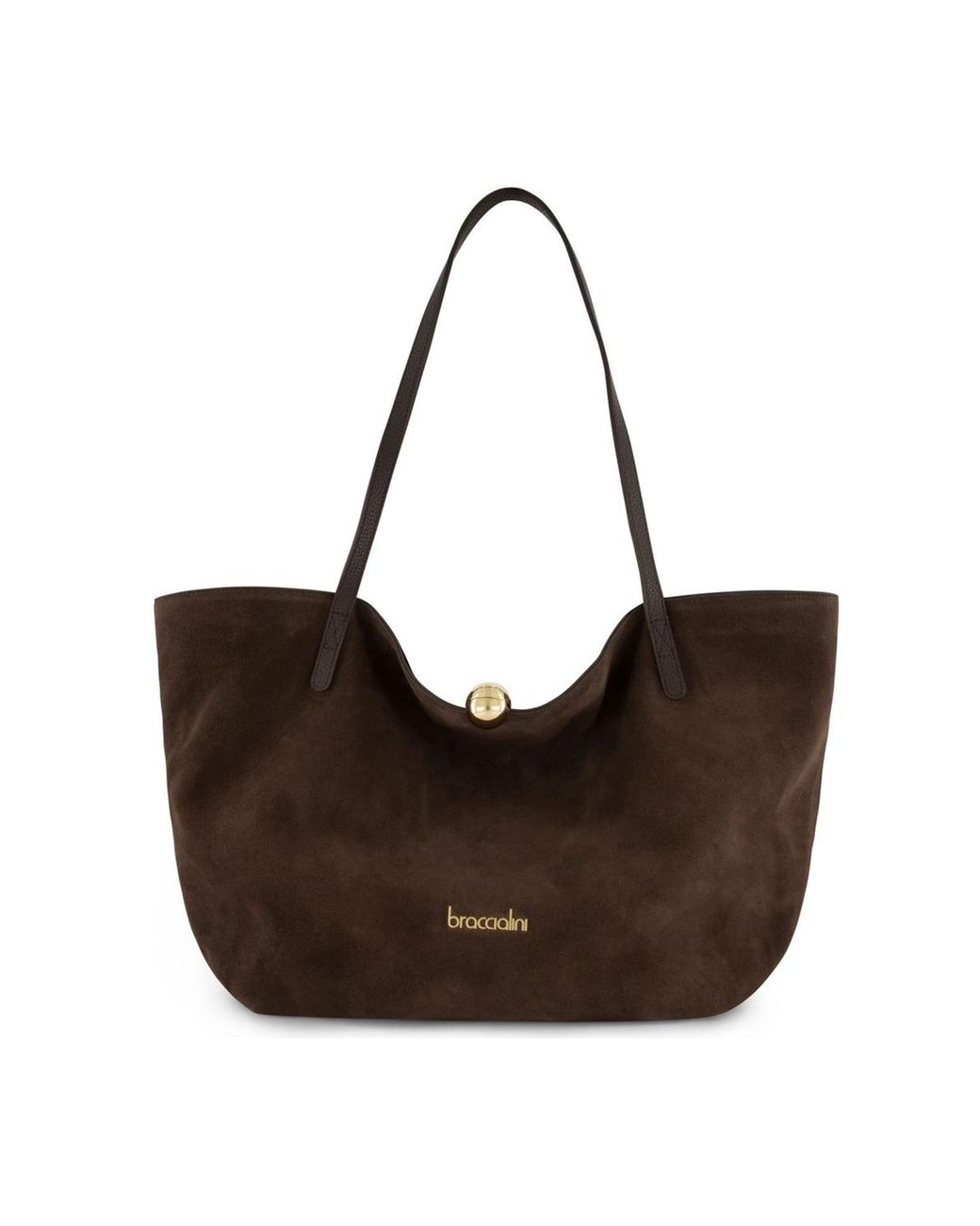 Braccialini Brown Shopper Ariel Suede