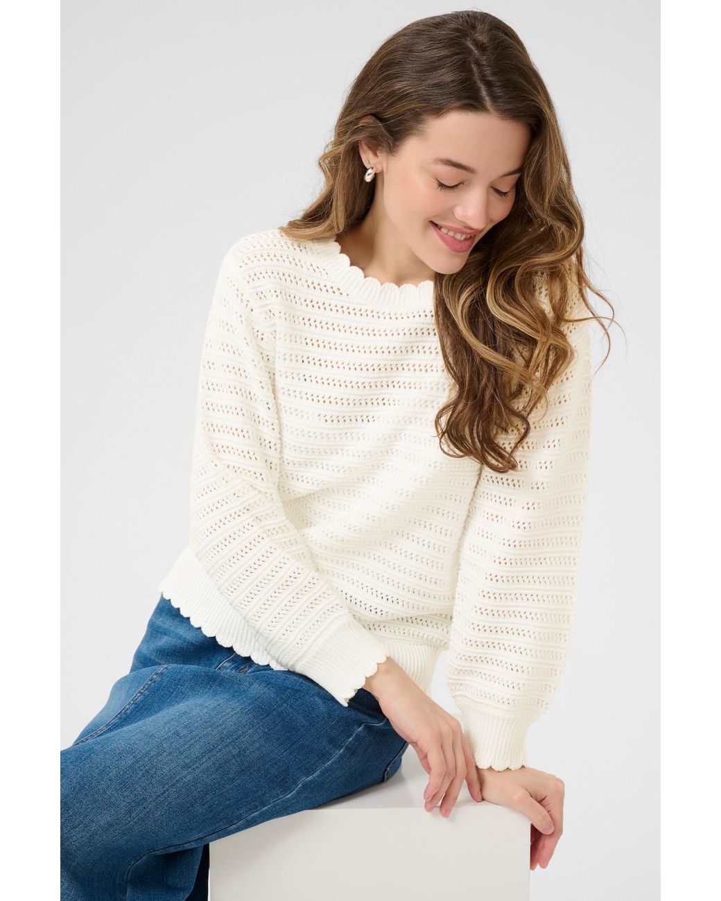 Kaffe White Pullover