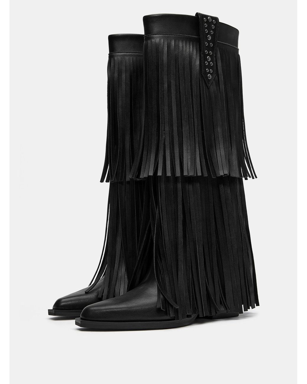 Pull&Bear Black Stiefel