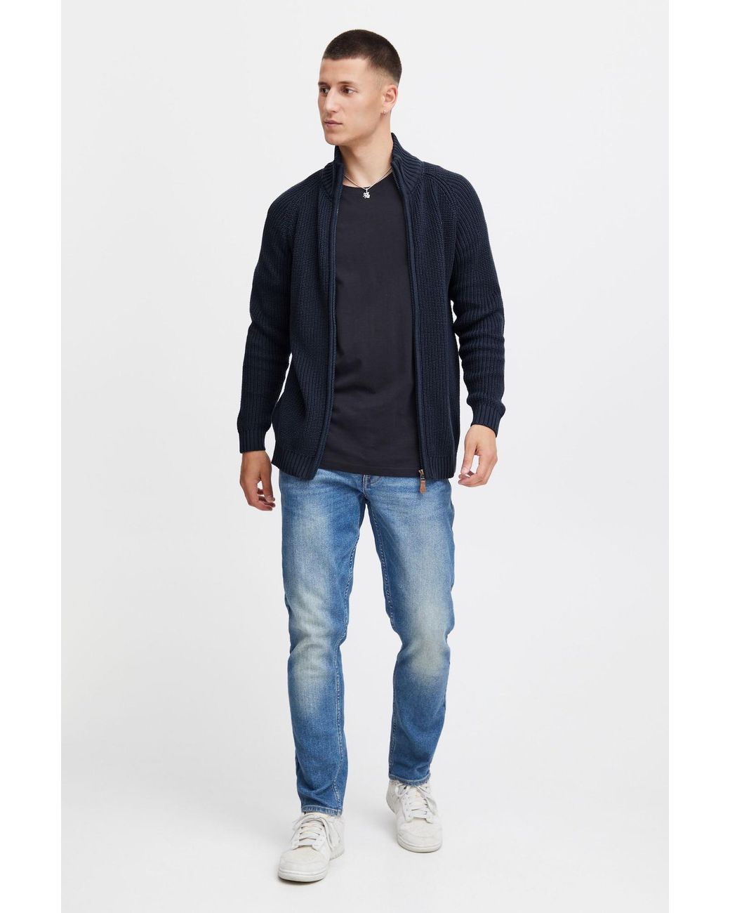 Solid Strickjacke Xenos in Blue für Herren