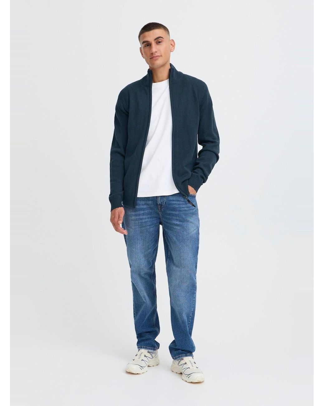 Solid Strickjacke Sdbabal in Blue für Herren