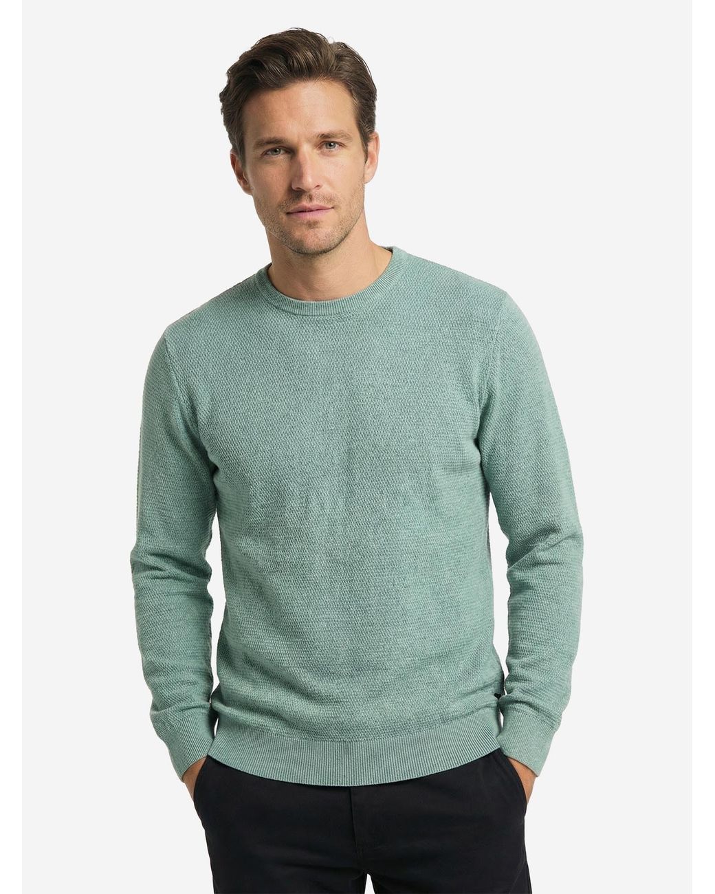 CASA MODA Pullover Basic in Green für Herren
