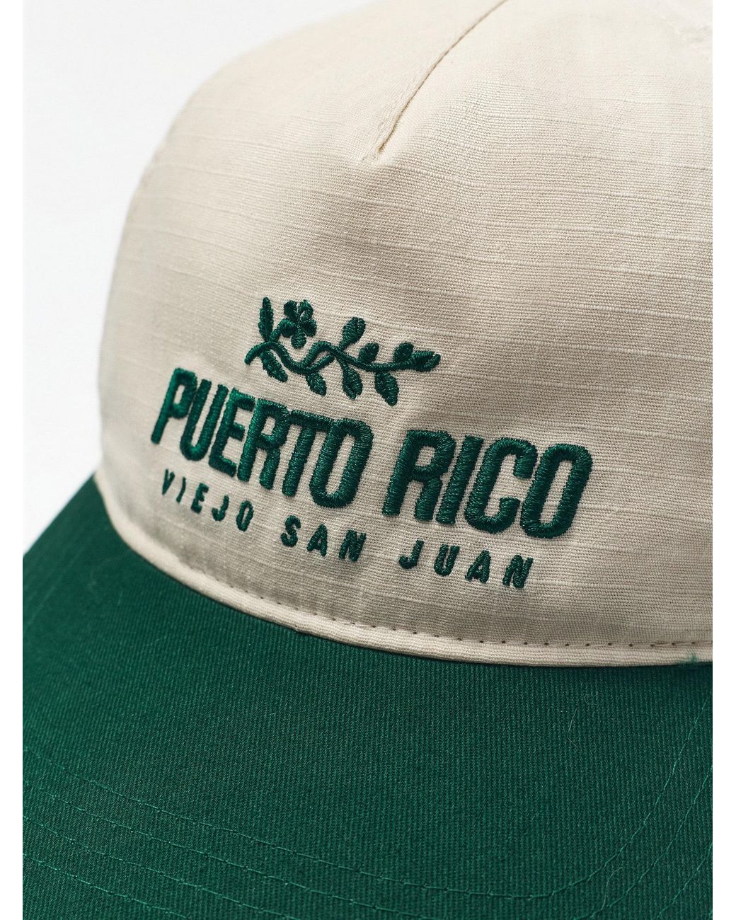Pull&Bear Green Cap Puerto Rico Stwd