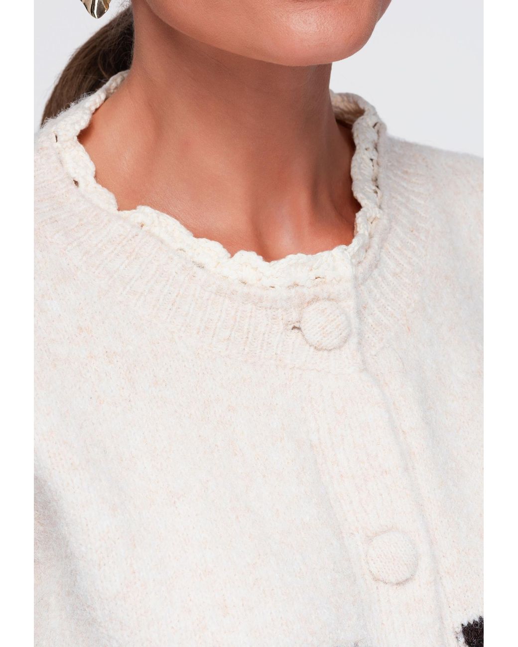 Ombre White Pullover
