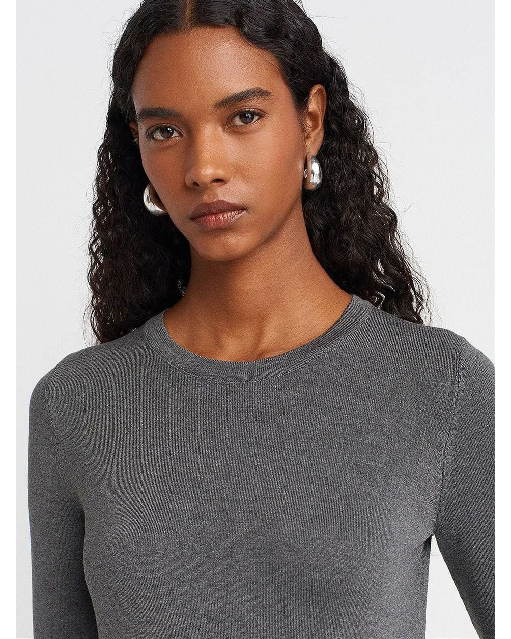Dilvin Gray Pullover Pullover