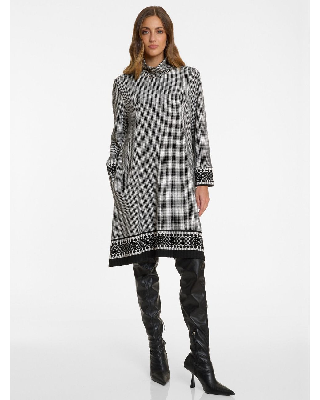 Ana Alcazar Gray Kleid Asina