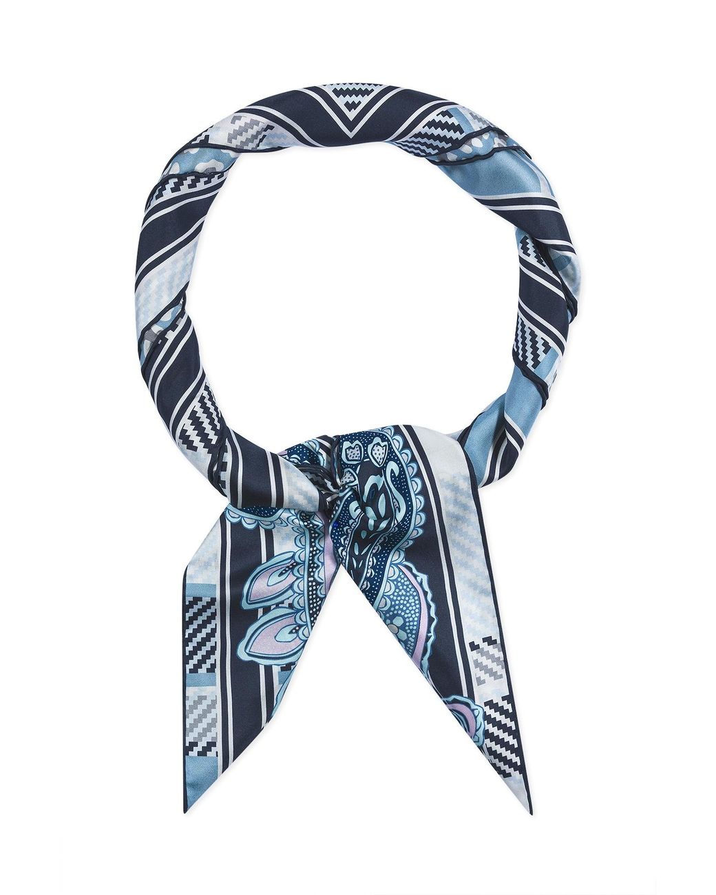 Roeckl Blue Tuch Patchwork Leo