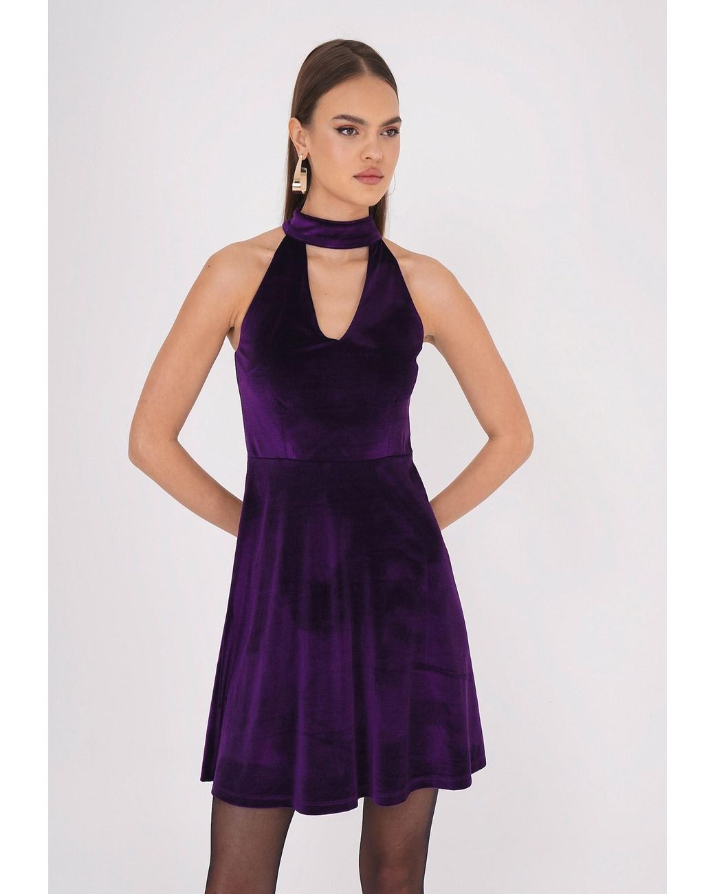 FRESHLIONS Purple Minikleid Lolie