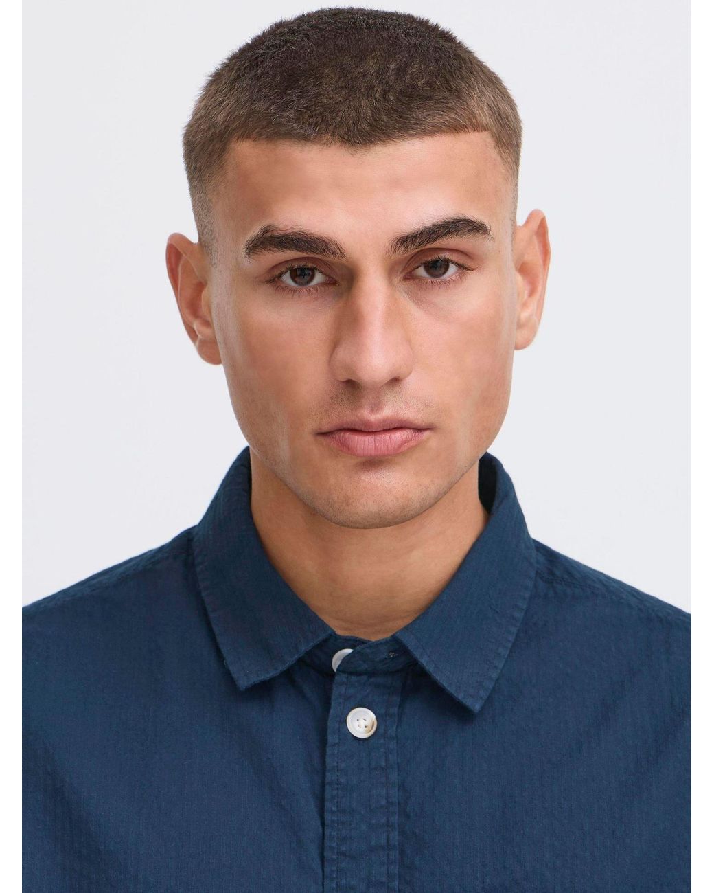 Solid Hemd Sdpalle in Blue für Herren