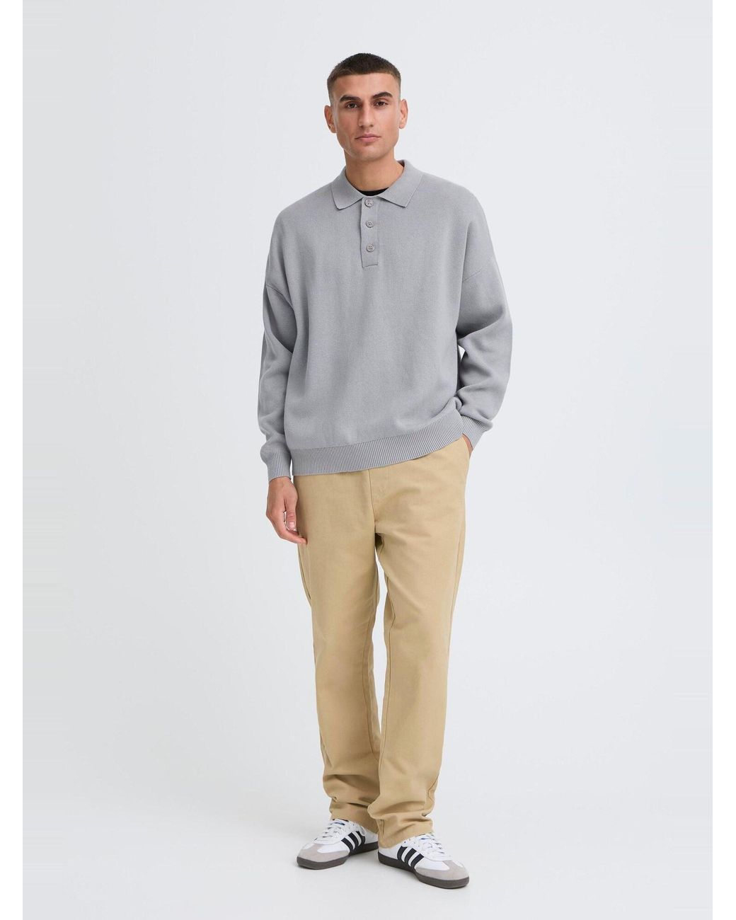 Solid Strickpullover Sdnahim in Gray für Herren
