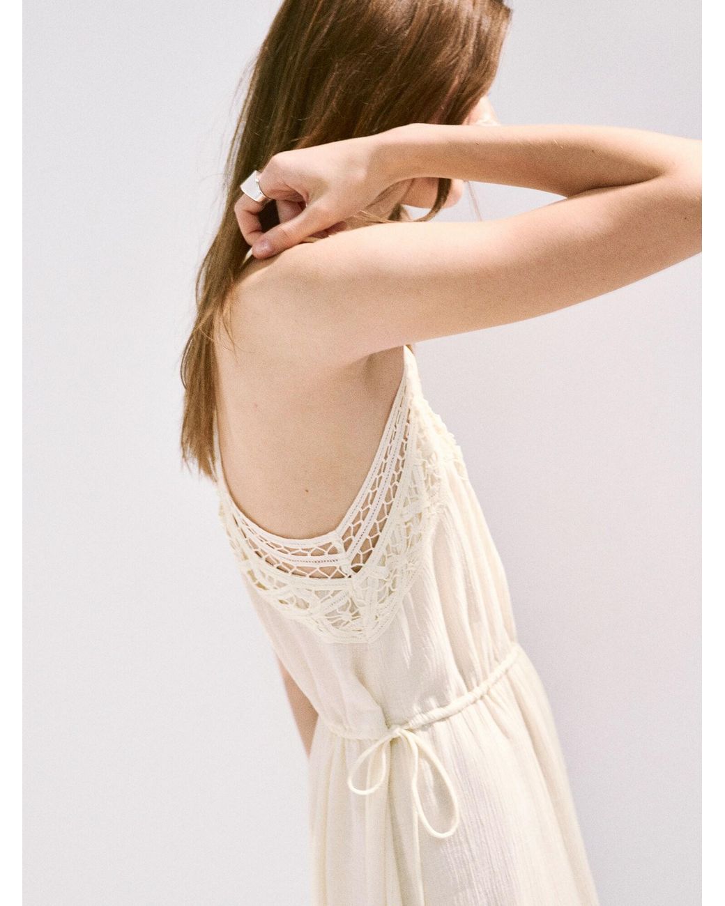 Mango White Kleid Baz