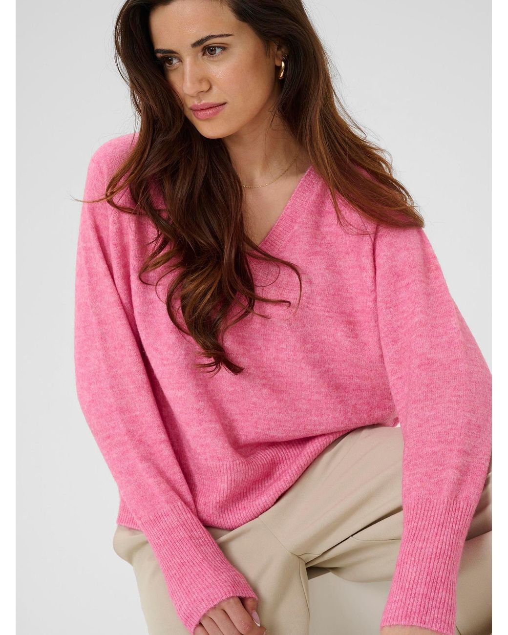 Kaffe Pink Pullover Kaniel