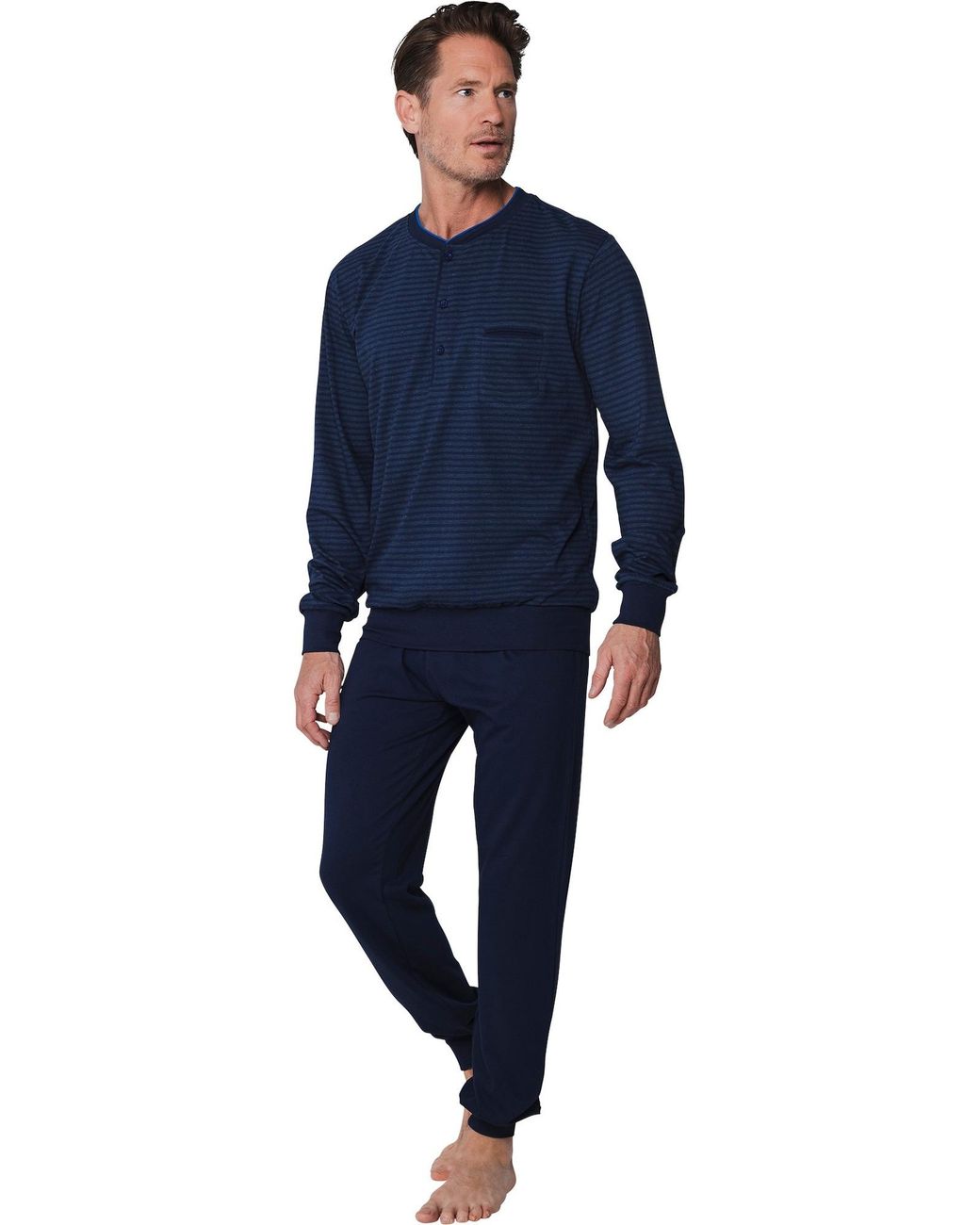 Pastunette Pyjama Lang in Blue für Herren