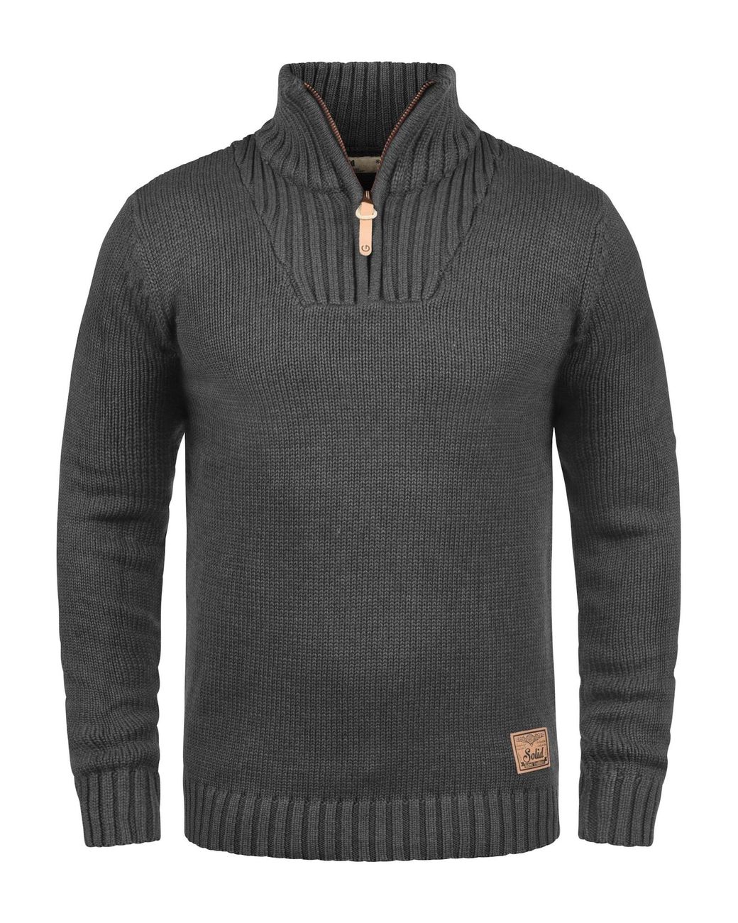 Solid Strickpullover Petro in Gray für Herren