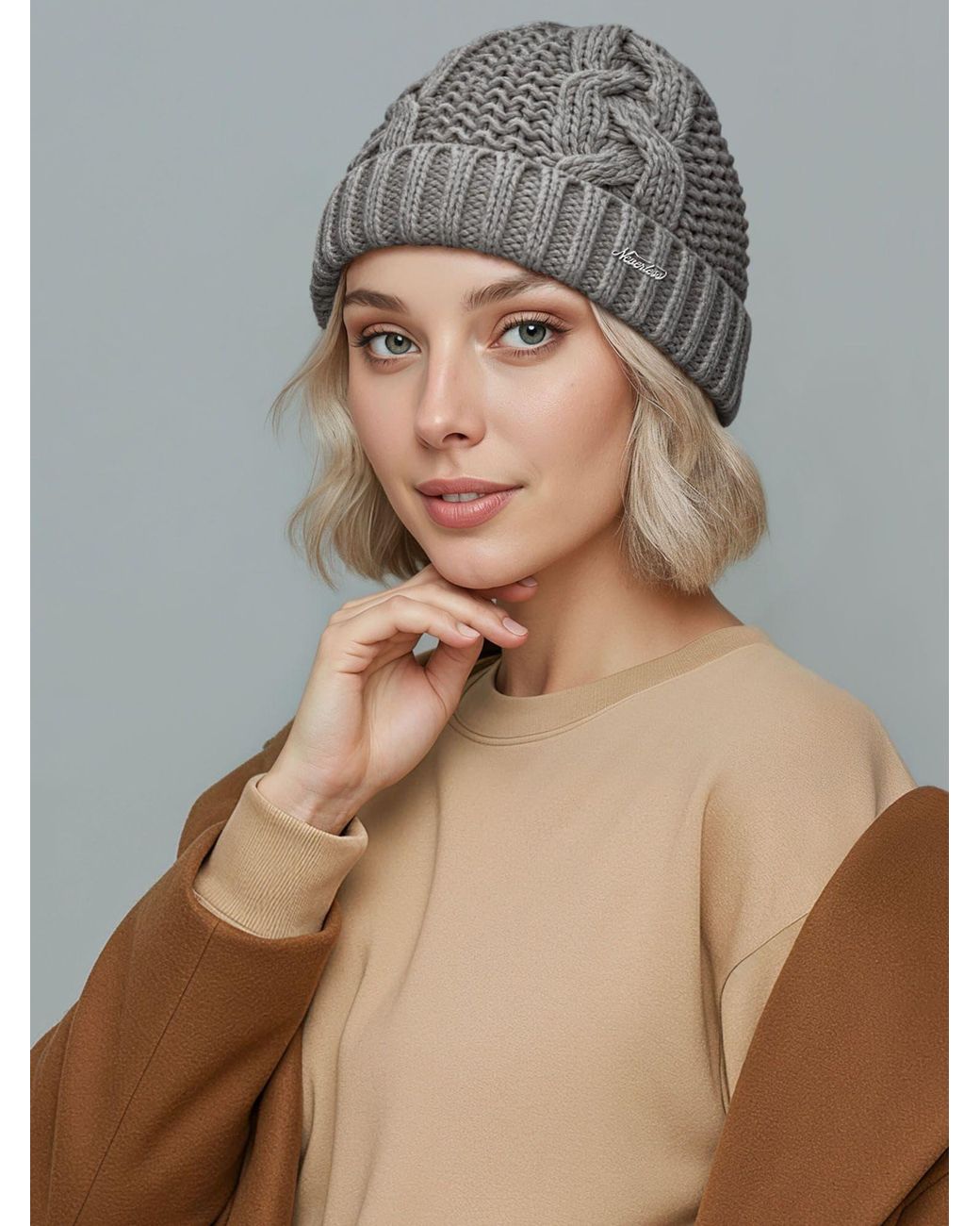 Neverless Gray Mütze Model 36937