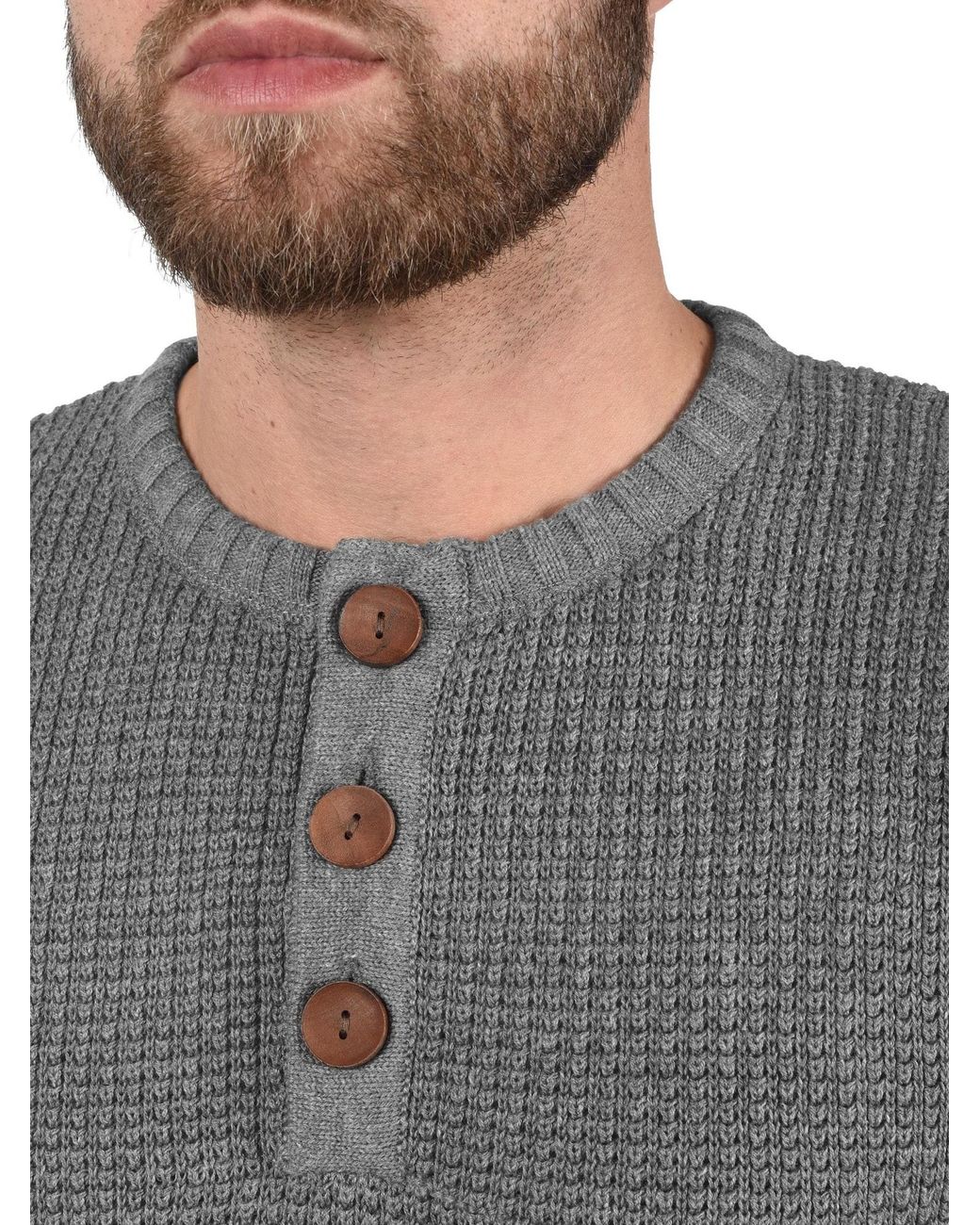 Solid Strickpullover 'terrance' in Gray für Herren