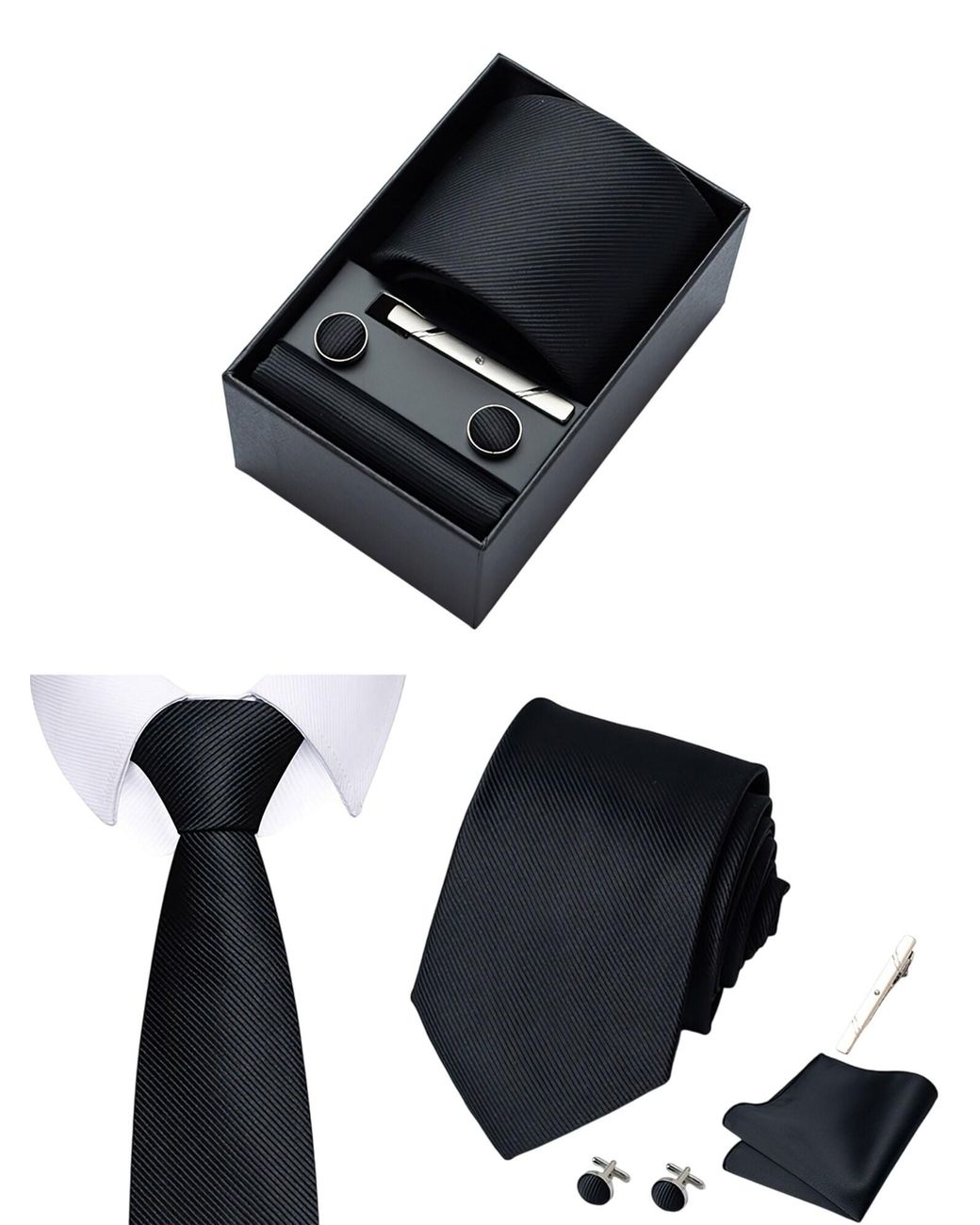 MAGICSHE Krawatte Krawatte in Black für Herren