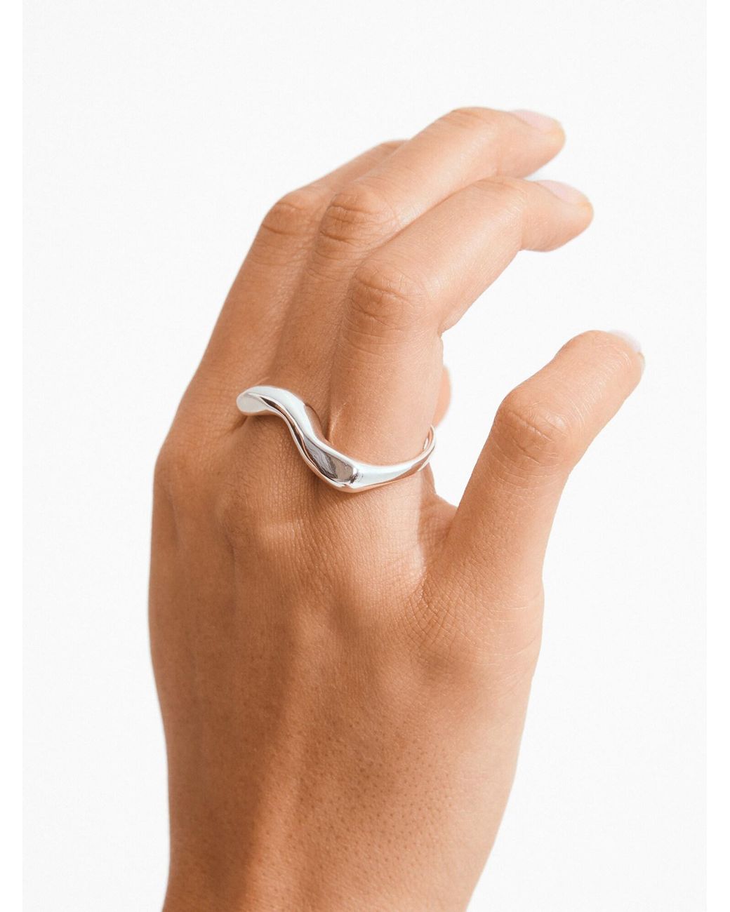 Pilgrim White Ring Evon