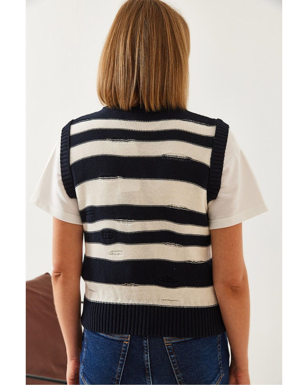 Bianco Lucci Blue Pullunder