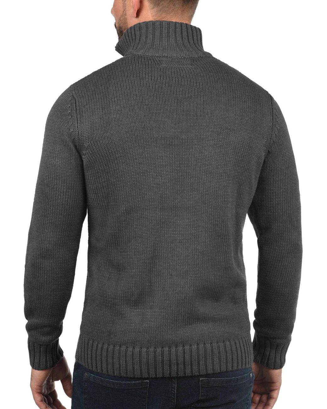 Solid Strickpullover Petro in Gray für Herren