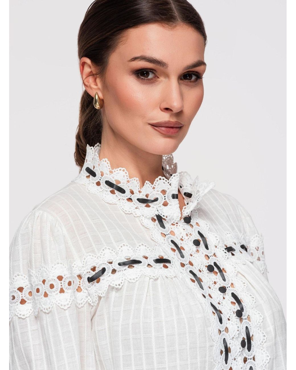 Ombre White Bluse