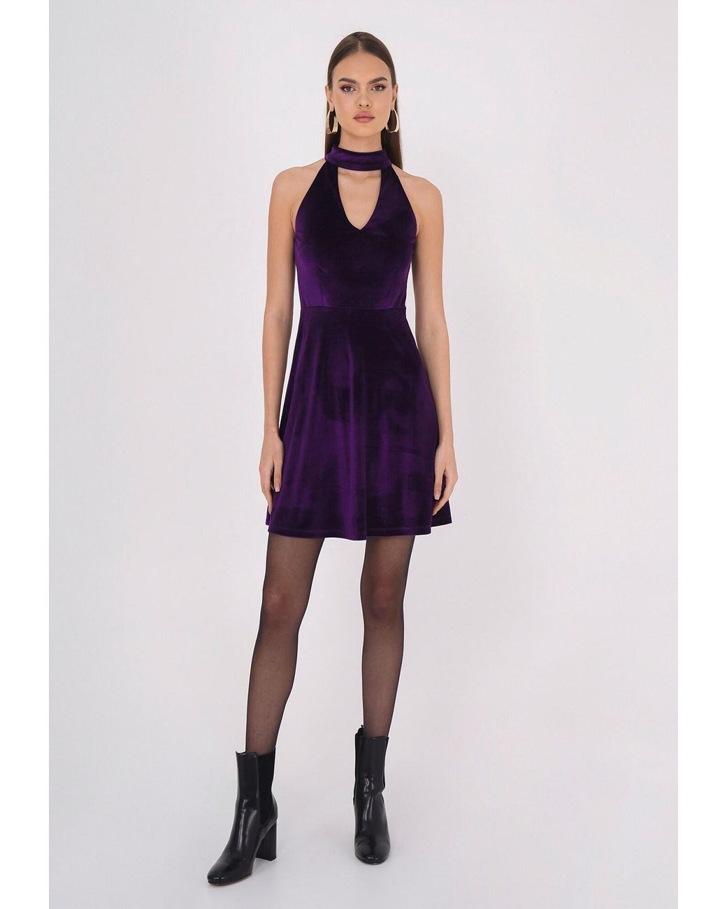 FRESHLIONS Purple Minikleid Lolie