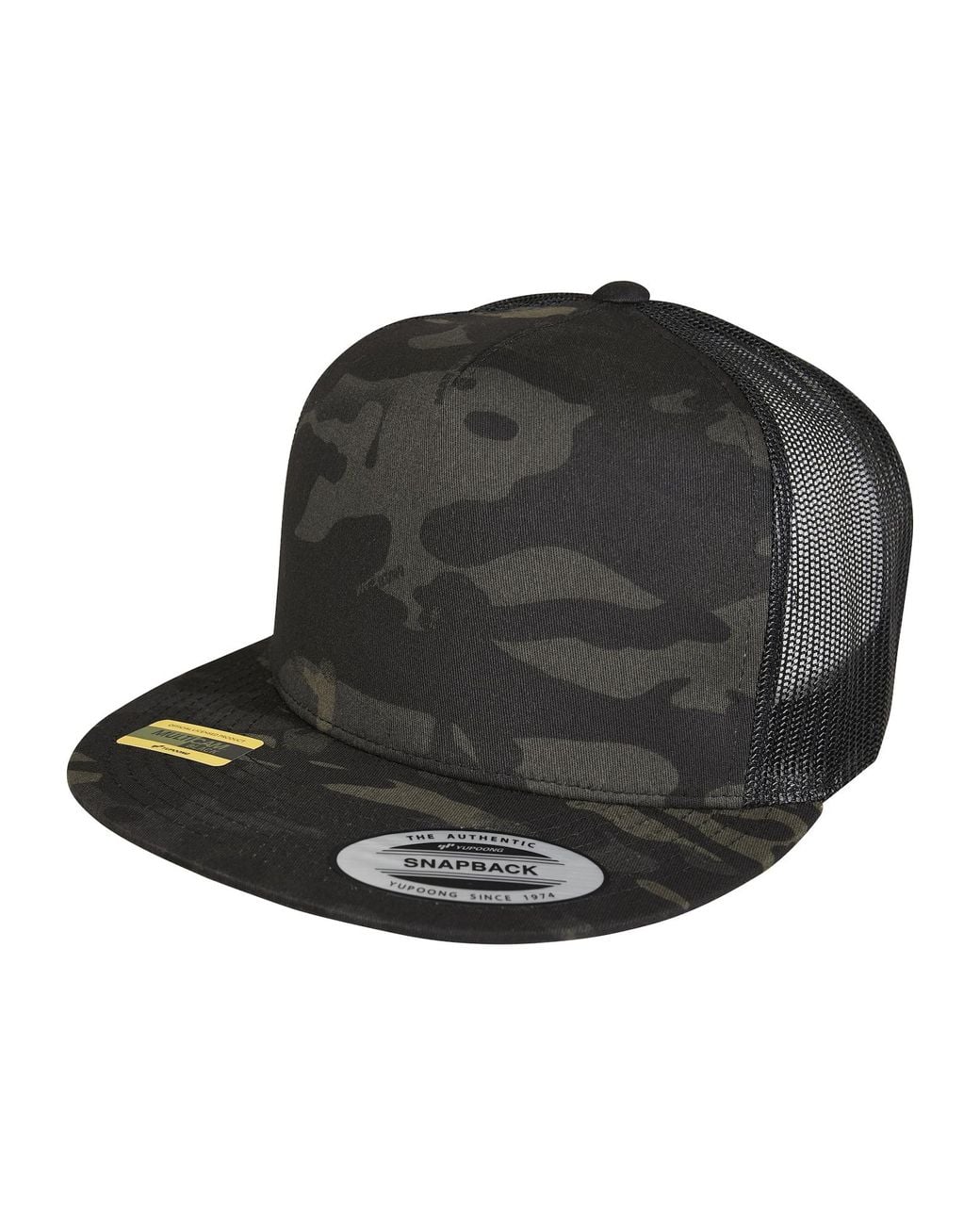 Flexfit Black Cap Multicam Trucker