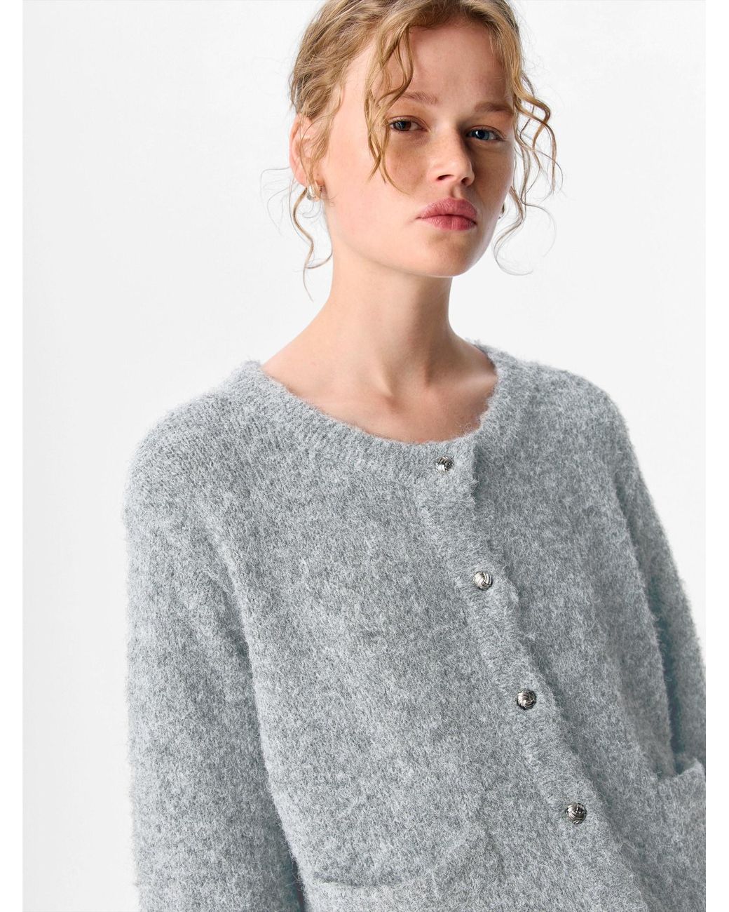 Object Gray Strickjacke Objsaggia
