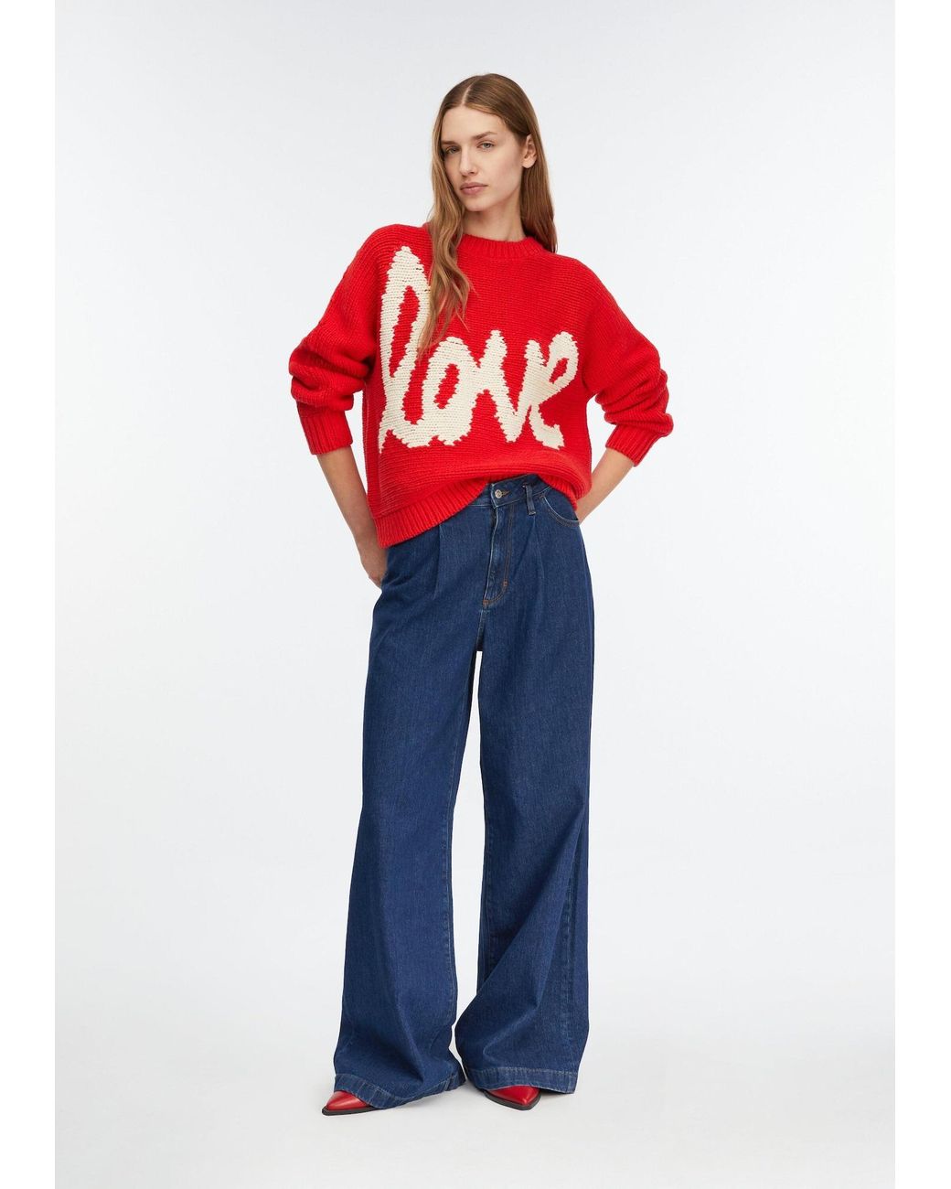 Comma, Red Strickpullover