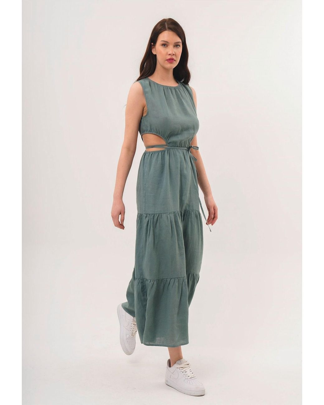 FRESHLIONS Green Maxikleid Lilia