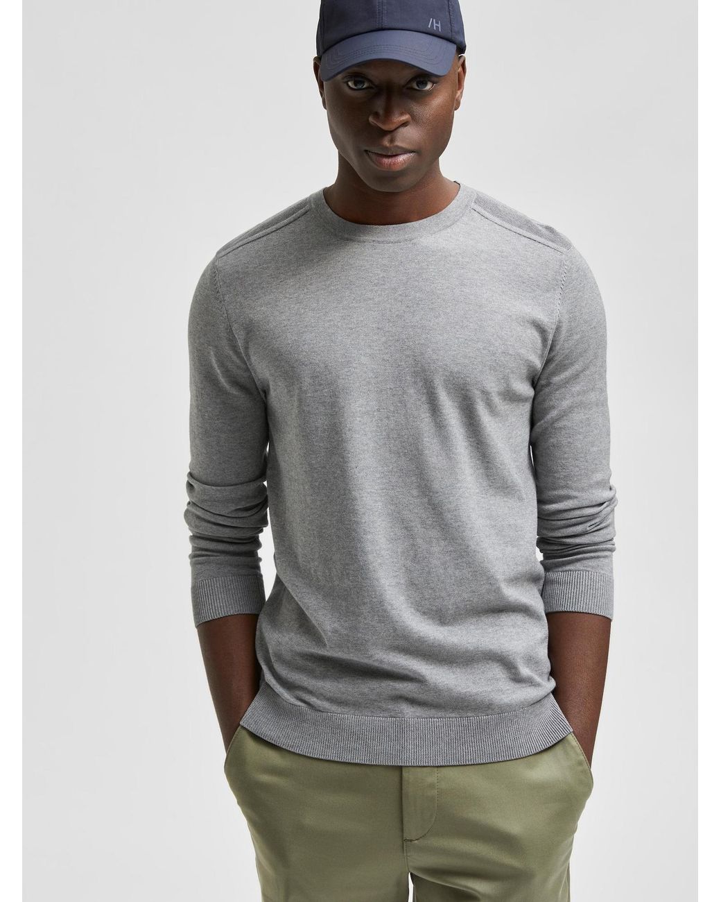 SELECTED Pullover 'berg' in Gray für Herren