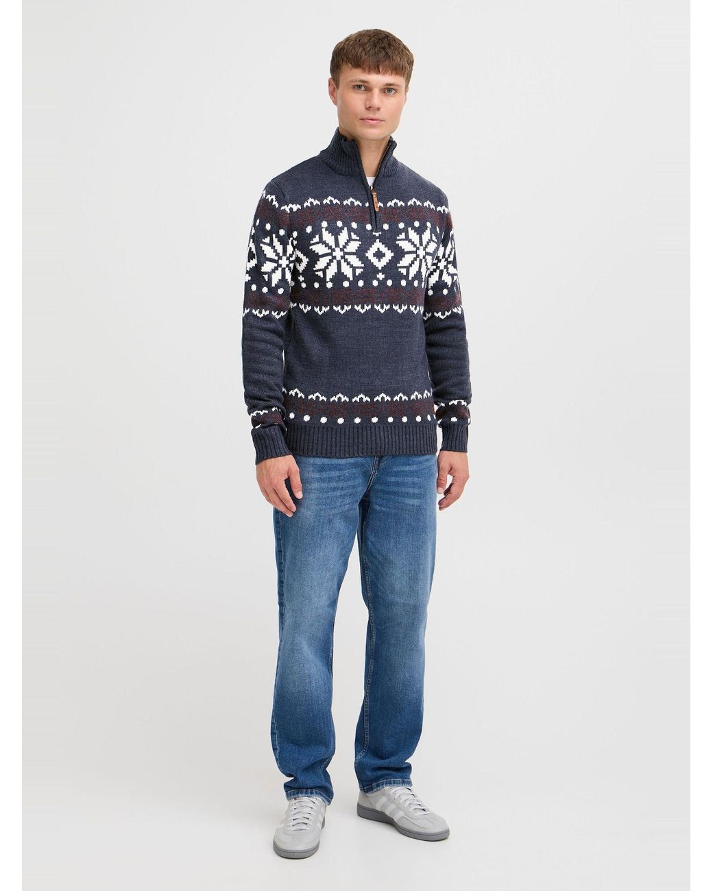 Solid Pullover Norwin in Blue für Herren