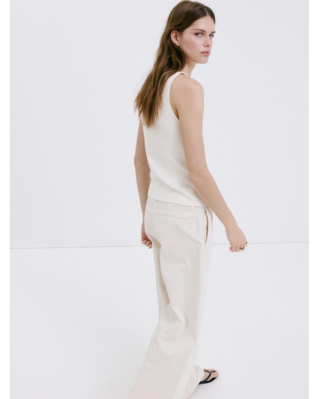 Mango White Stricktop Suenyo