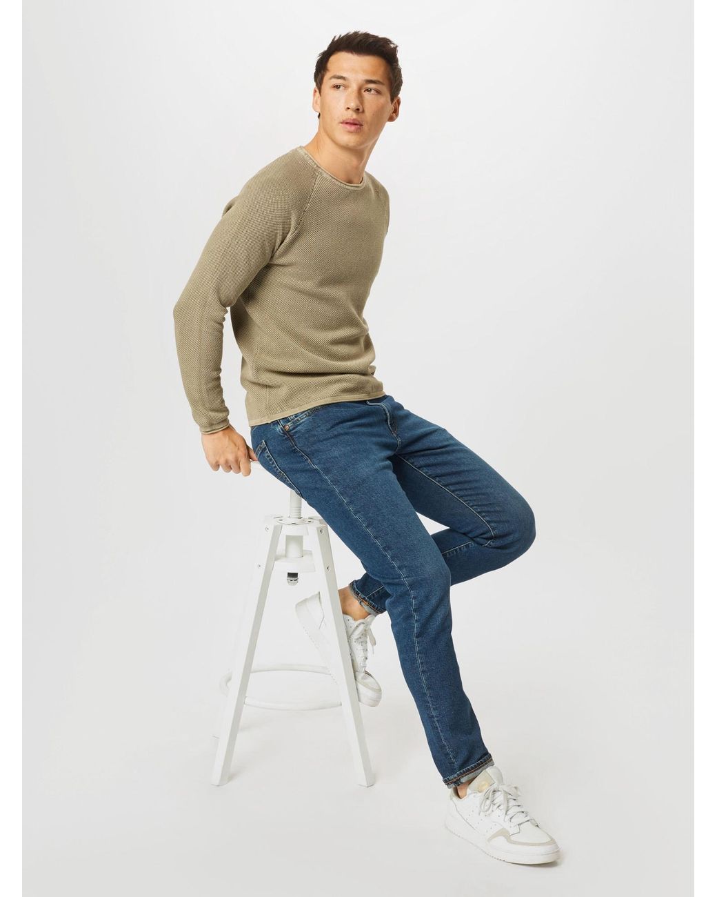 Key Largo Pullover Thomas in Natural für Herren