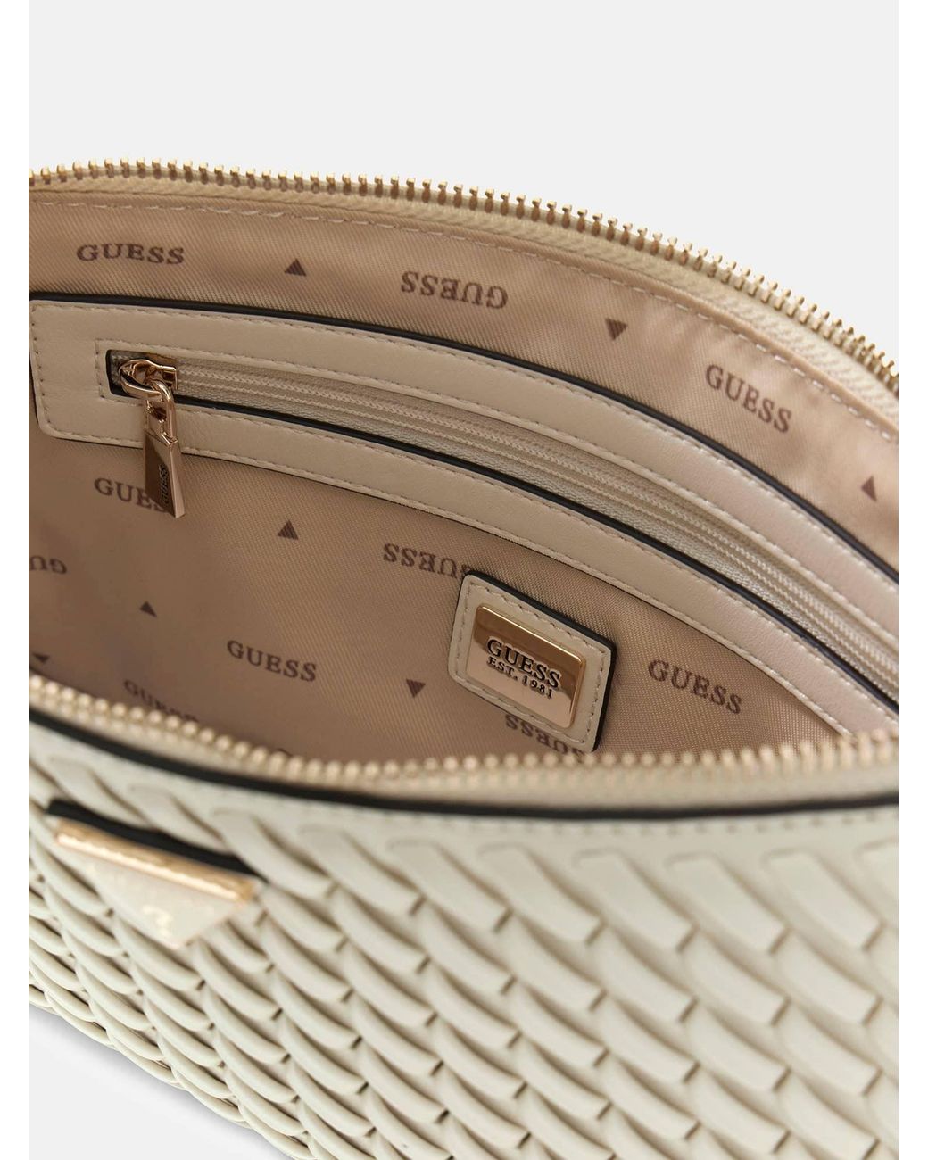 Guess White Schultertasche Kora