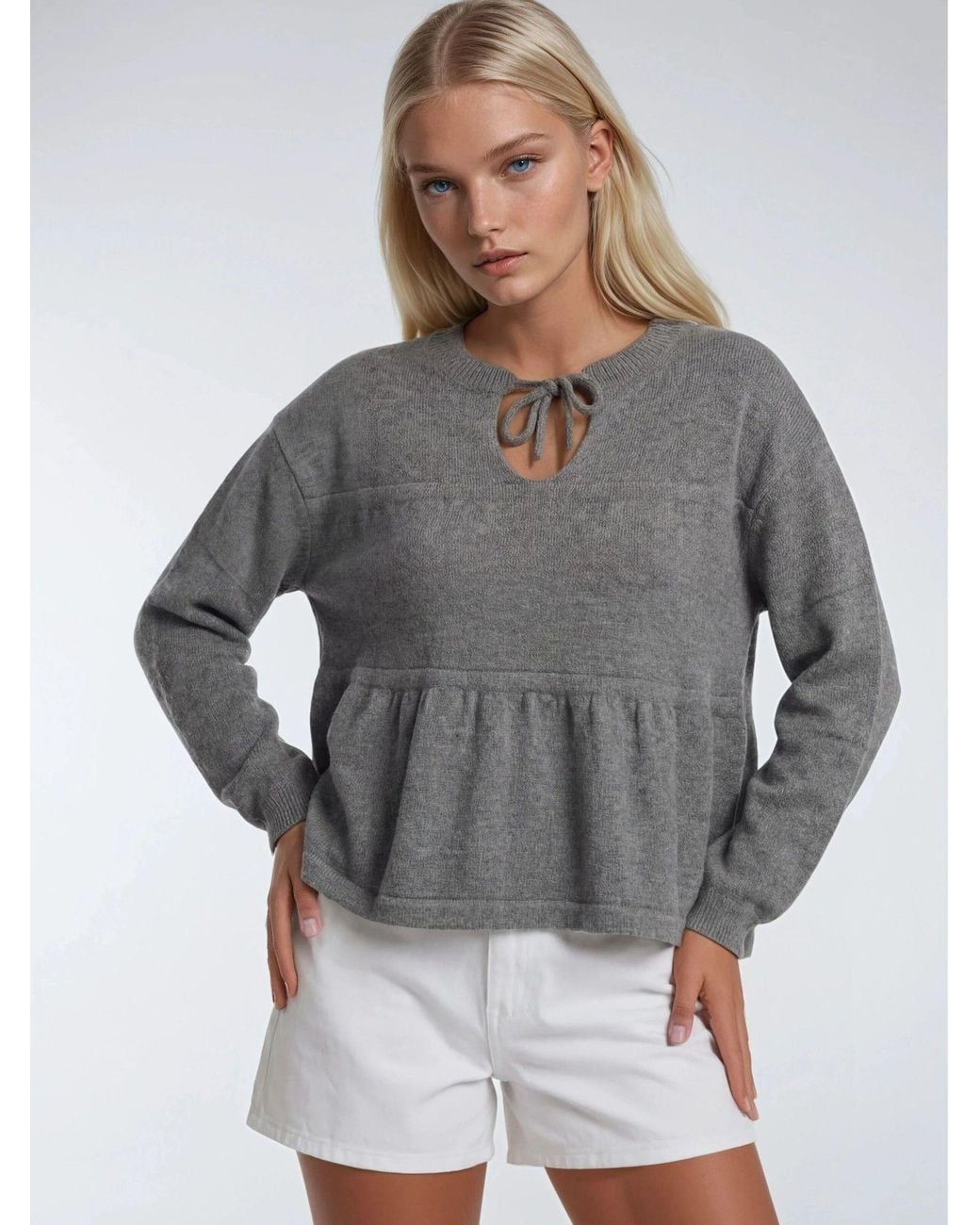 MixRay Gray Pullover Pullover