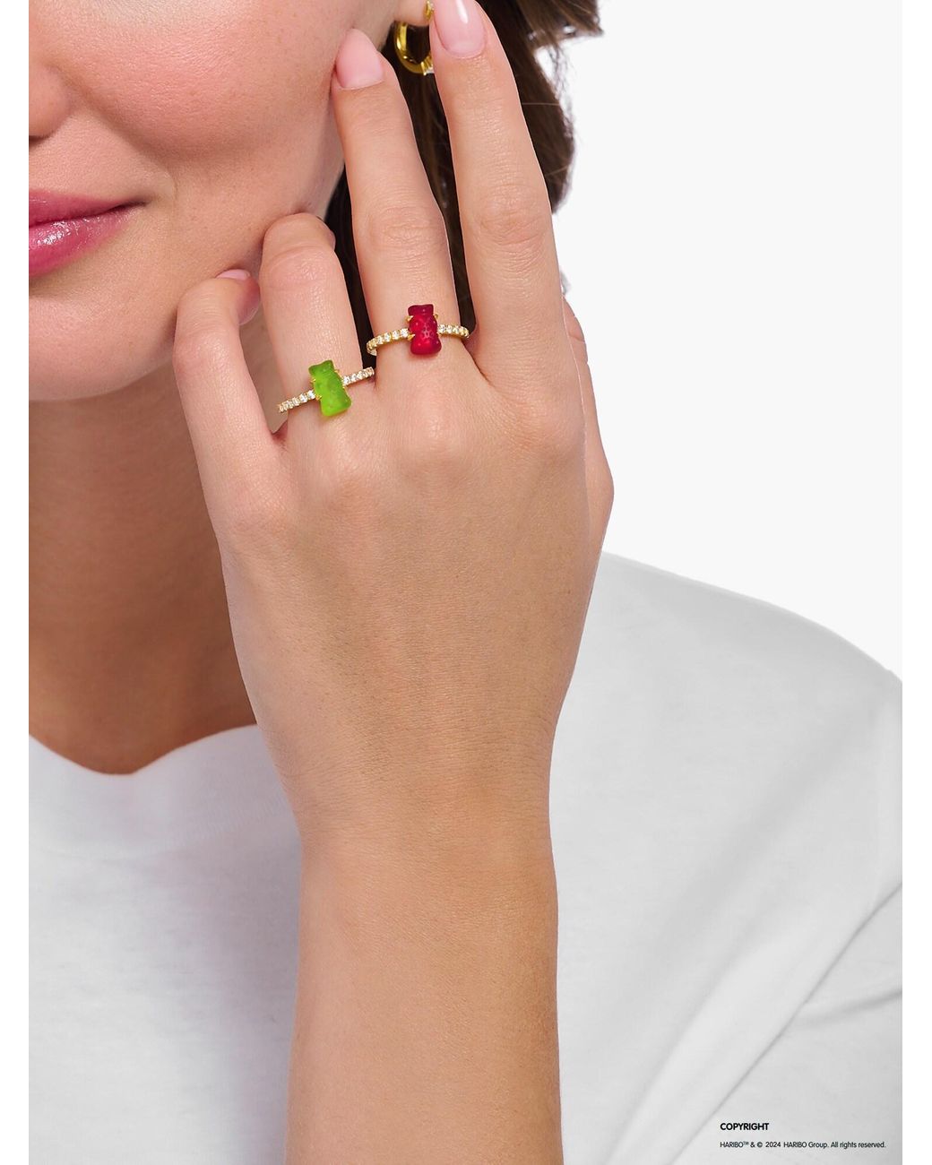 Thomas Sabo Green Ring Goldbär